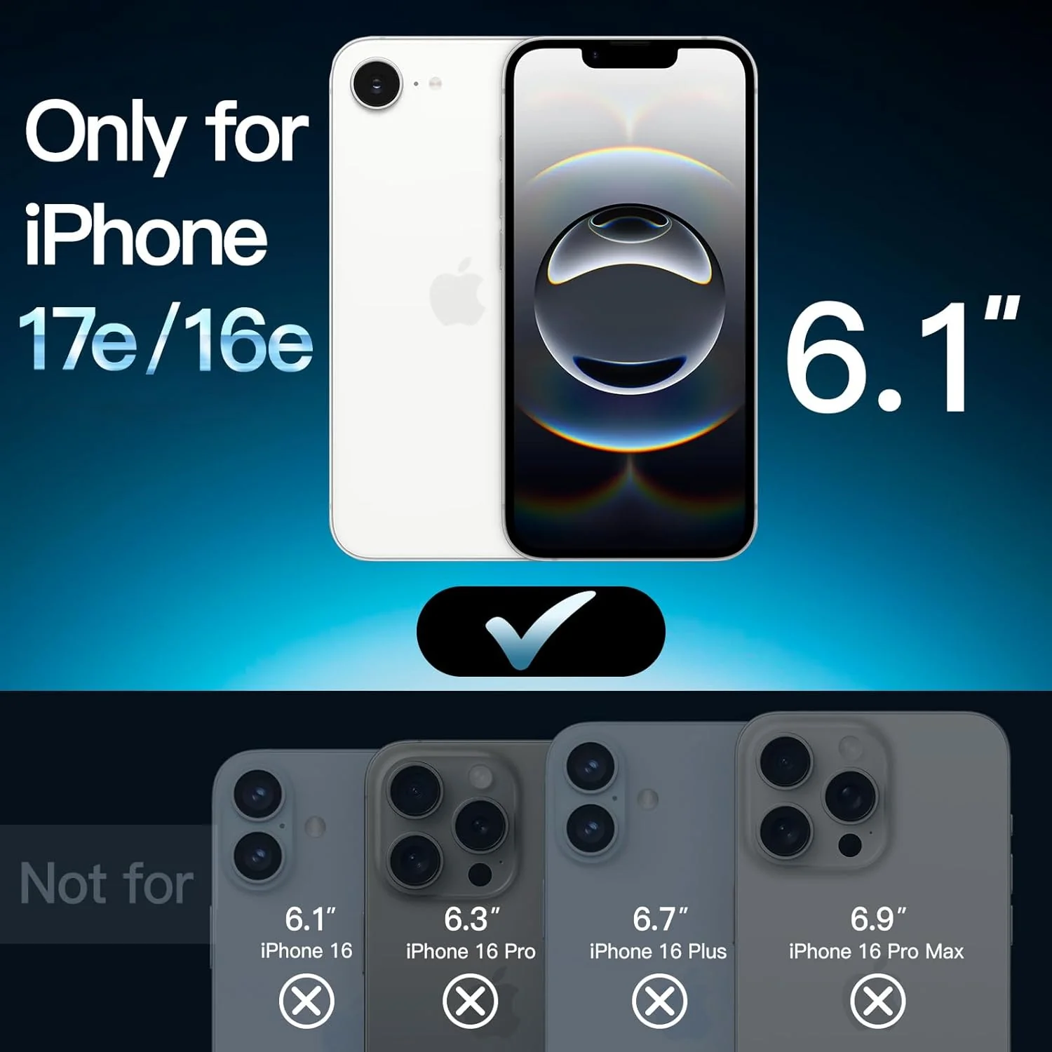 JETech Clear Protective Phone Case for iPhone 17e/16e - Durable Slim Fit NEW - Image 2