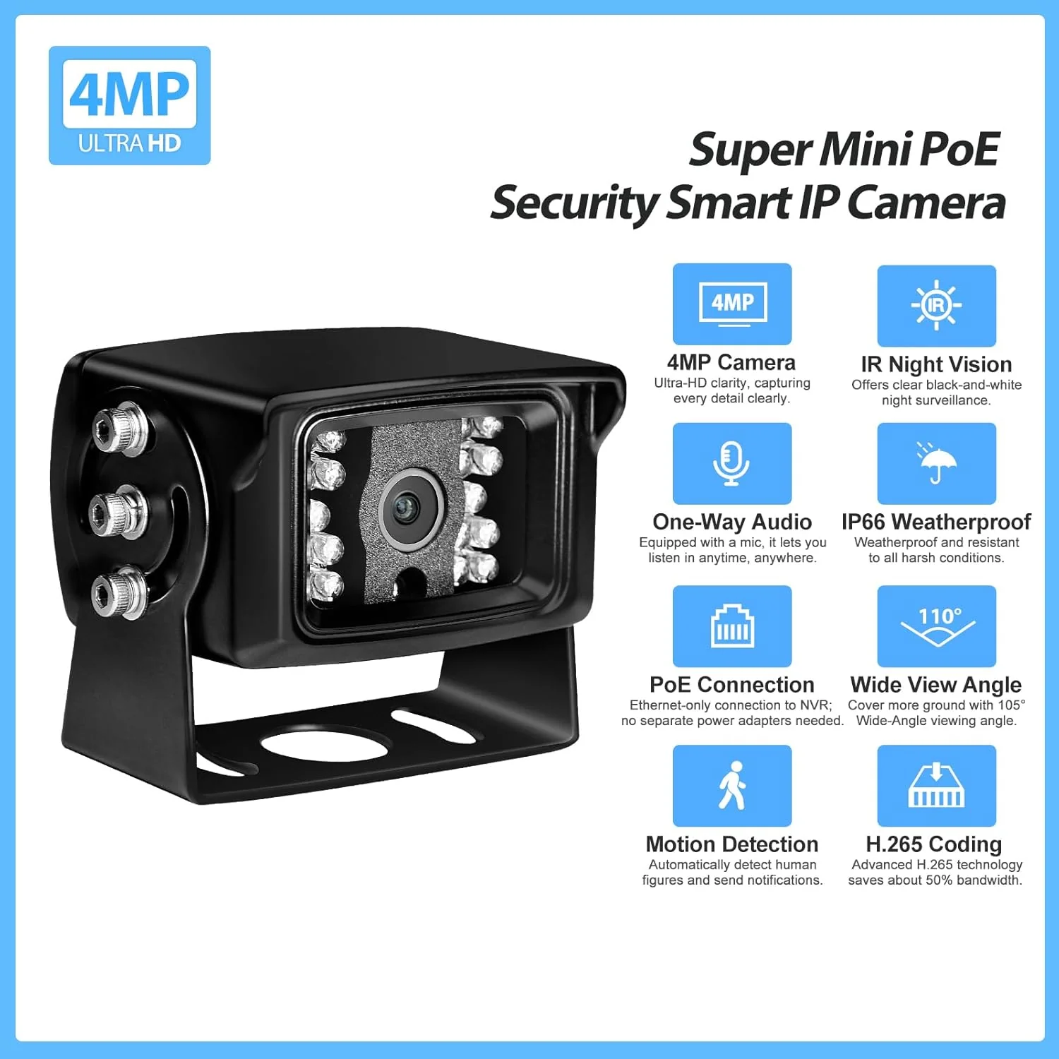 MWRCTV 4MP Mini PoE IP Dome Camera for Outdoor Security Surveillance DEMO - Image 2