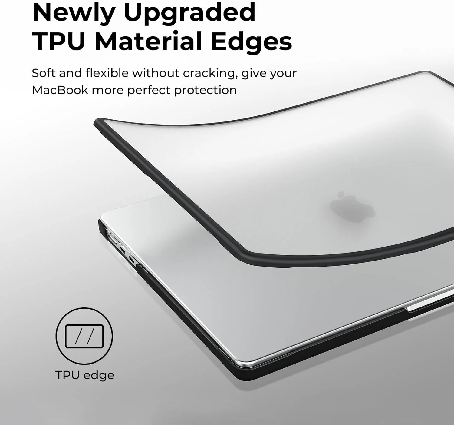 BlueSwan Frosted Clear Hard Case Shell for Macbook Air 13" M1 Laptop Cover DEMO - Image 3