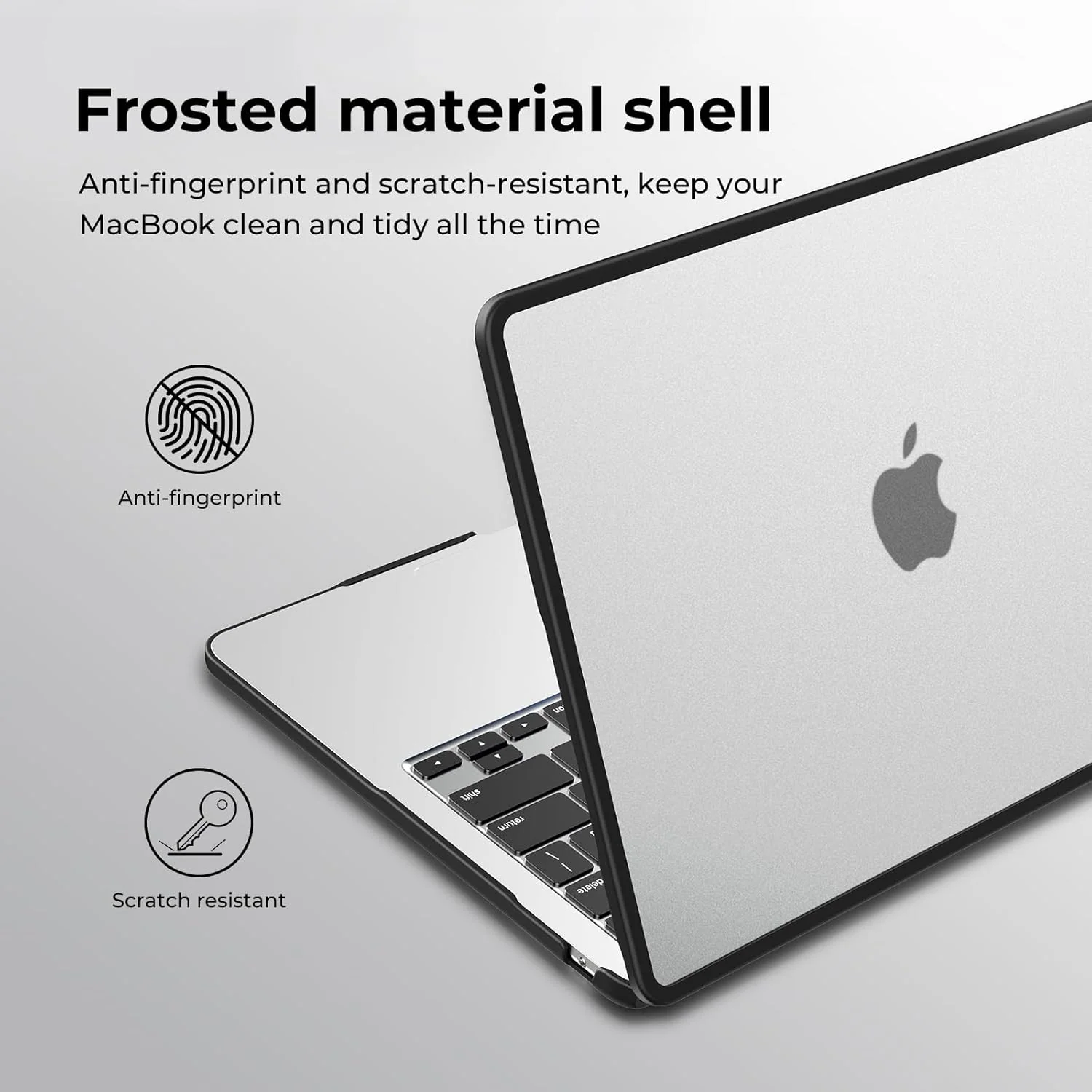 BlueSwan Frosted Clear Hard Case Shell for Macbook Air 13" M1 Laptop Cover DEMO - Image 6