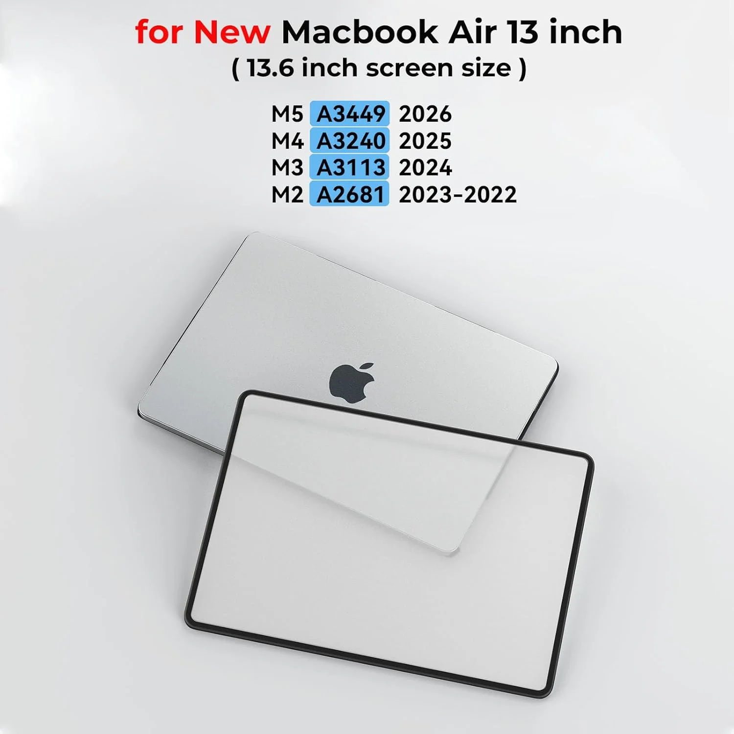 BlueSwan Frosted Clear Hard Case Shell for Macbook Air 13" M1 Laptop Cover DEMO - Image 7