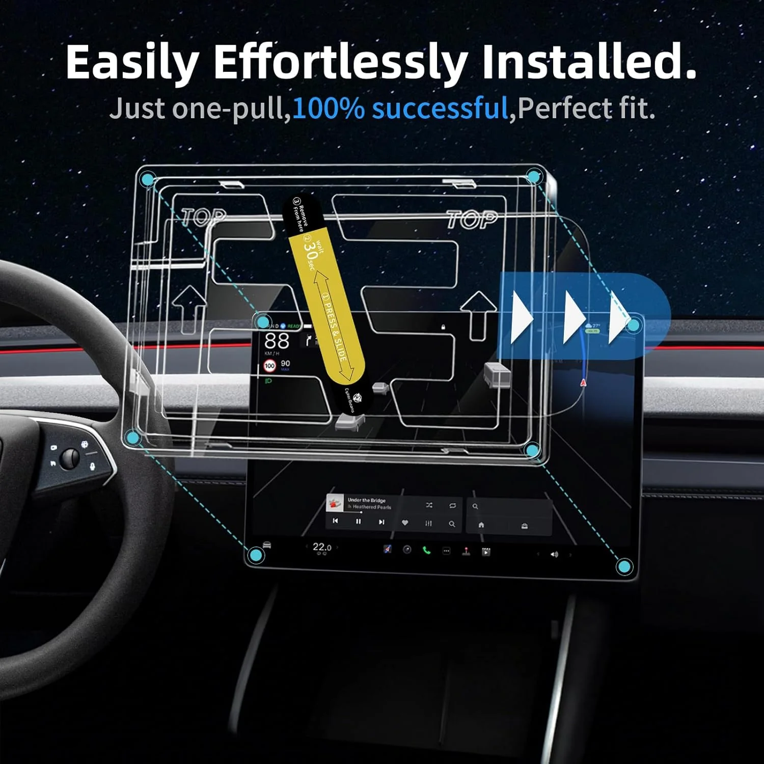 CYBERBEANS Tempered Glass GPS Accessories Protector for Tesla Model Y/3 NEW - Image 7