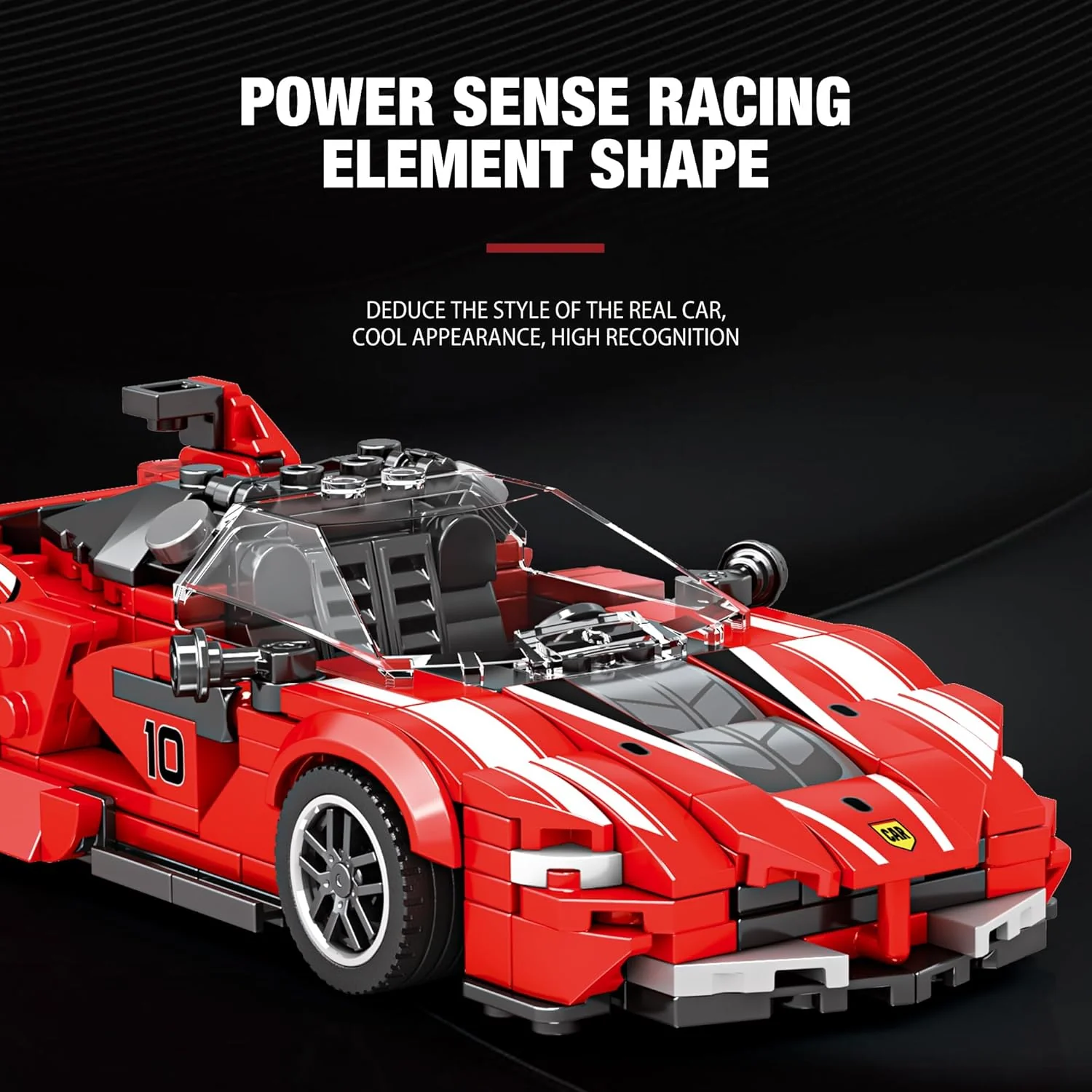 Reobrix 686 Ferrari FXX-K Building Blocks Model Car Kit Display Size 3.11 DEMO - Image 4