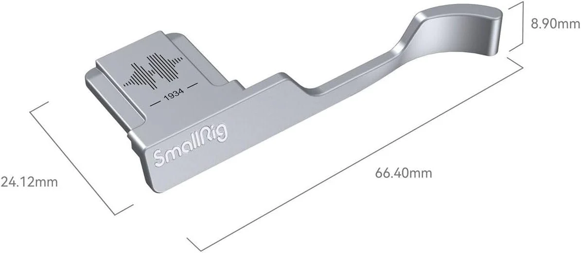SMALLRIG Silver Thumb Battery Grip with Hot Shoe for FUJIFILM X100VI Camera NEW - Image 3