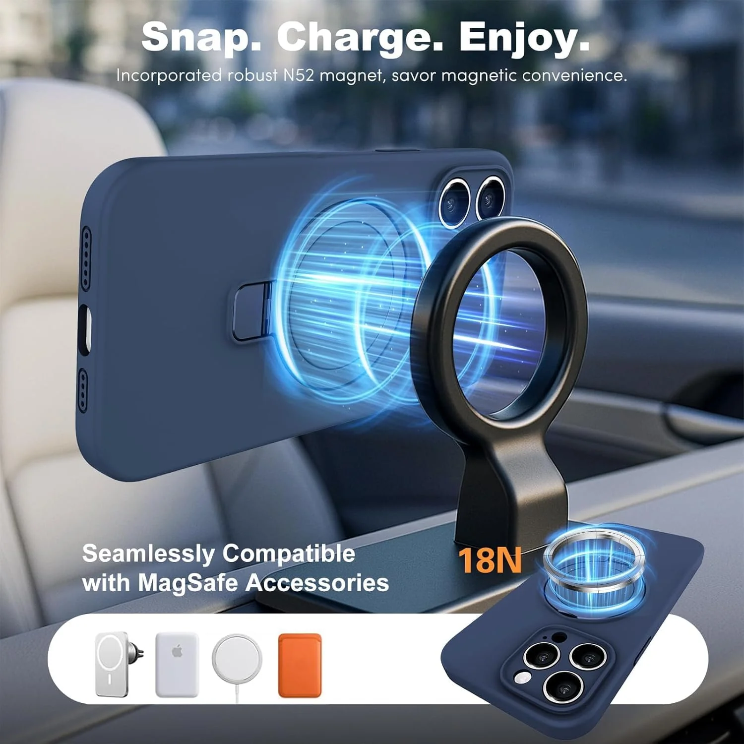 RUNGOS iPhone Phone Cases 16 Pro Liquid Silicone Protective Case with NEW - Image 2
