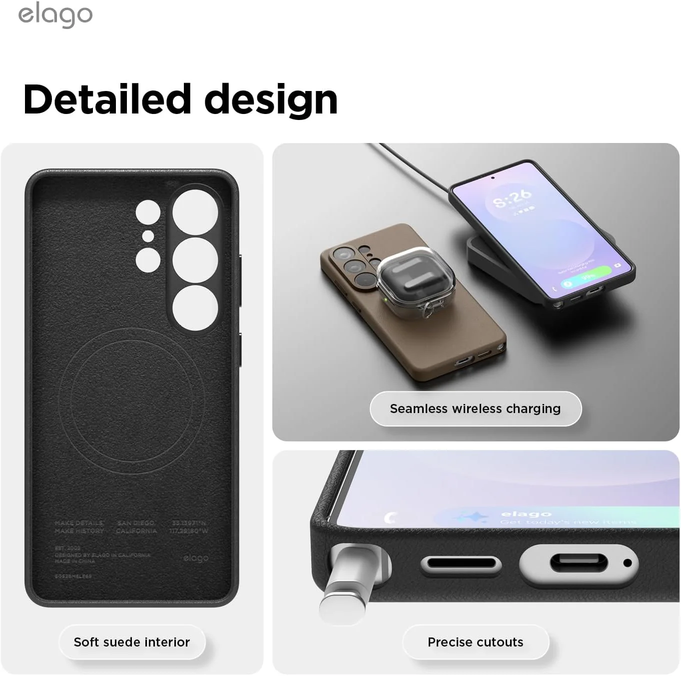 elago Magnetic Leather Phone Case for Samsung Galaxy S26 Ultra - Black DEMO - Image 8
