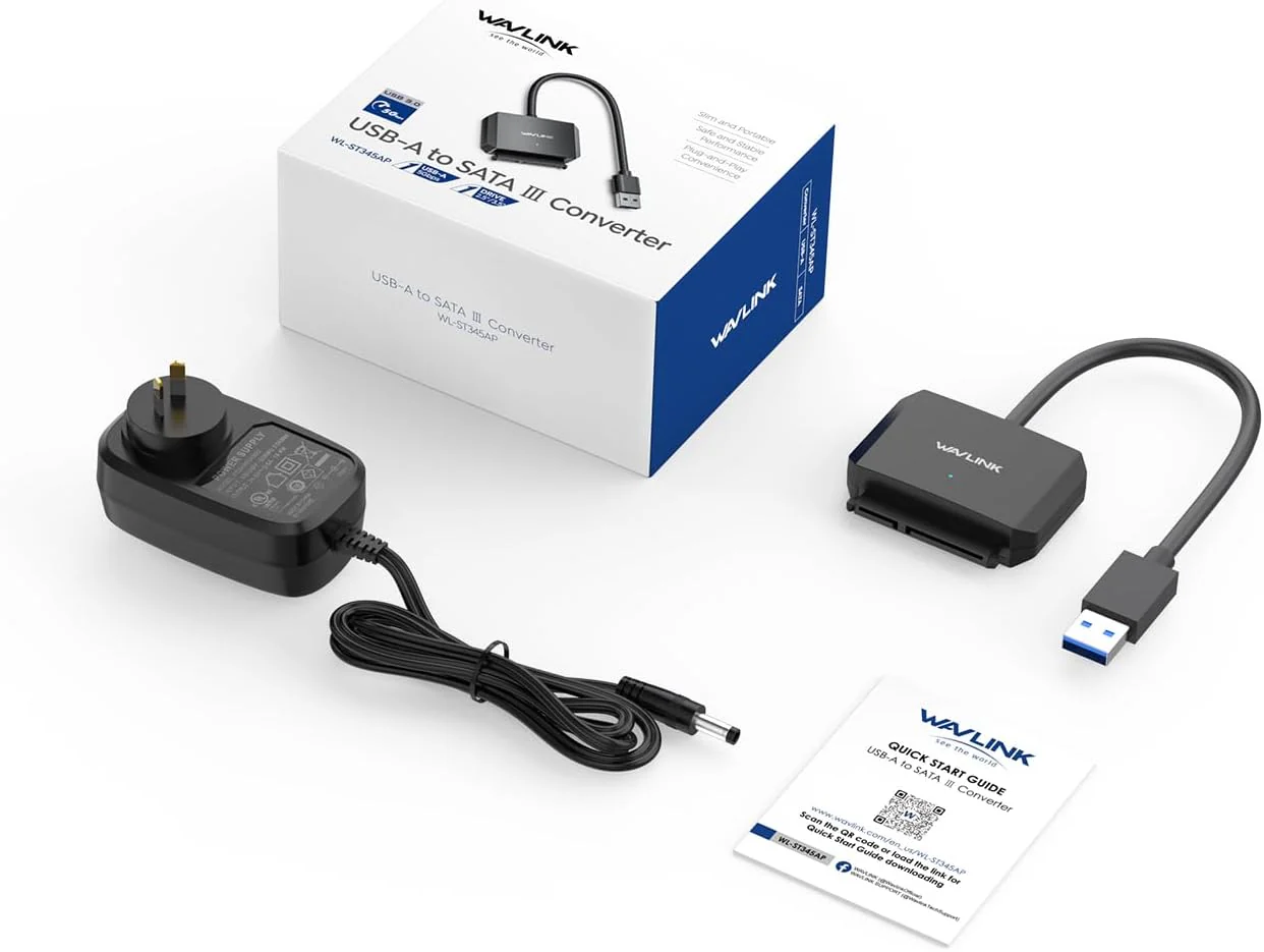 WAVLINK USB 3.0 to SATA III Hard Drive Adapter Cable 5Gbps Data Transfer DEMO - Image 8