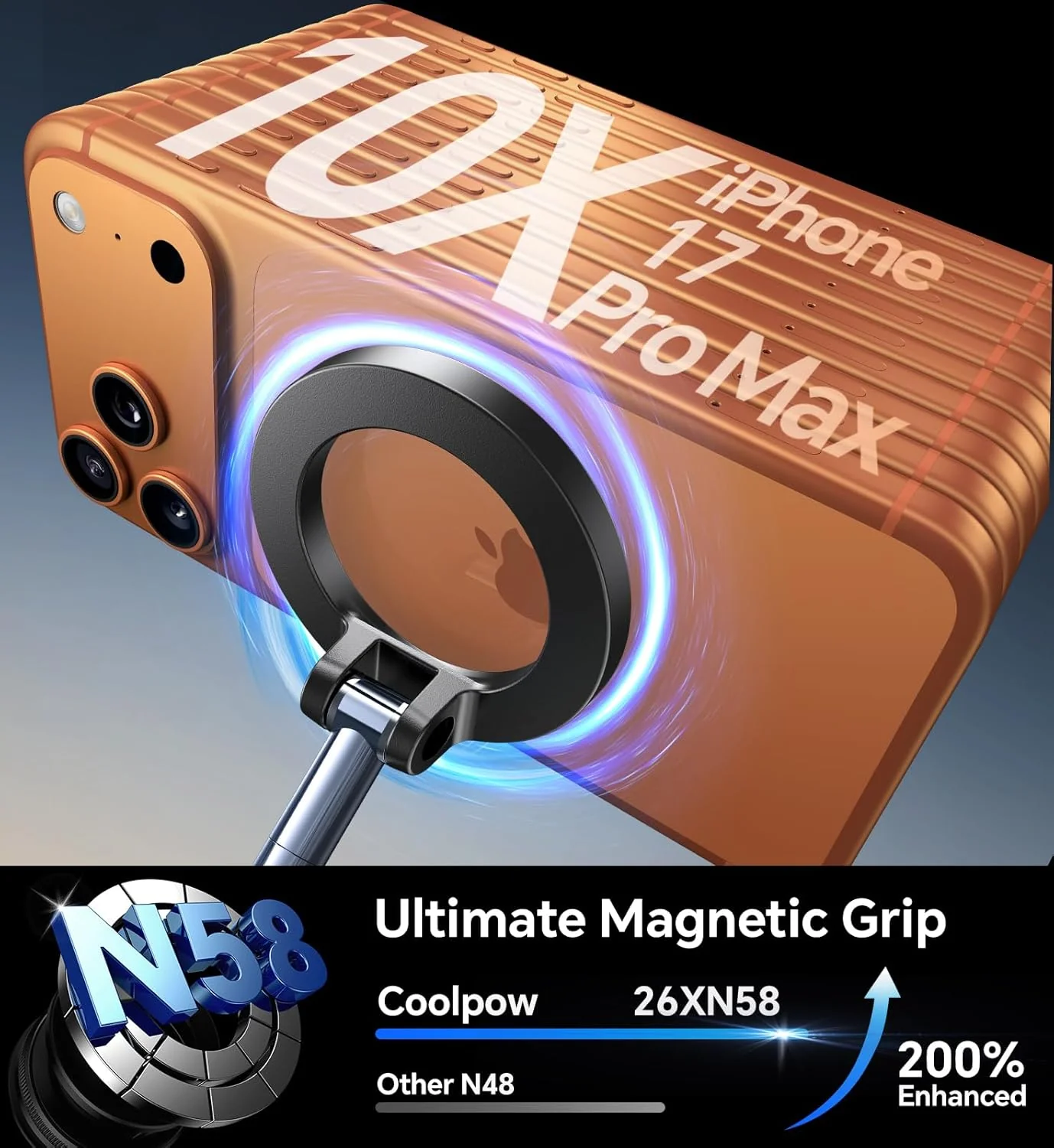 Magnetic Car Car Accessories Phone Holder Mount with Vacuum Suction, Carbon NEW - Image 4