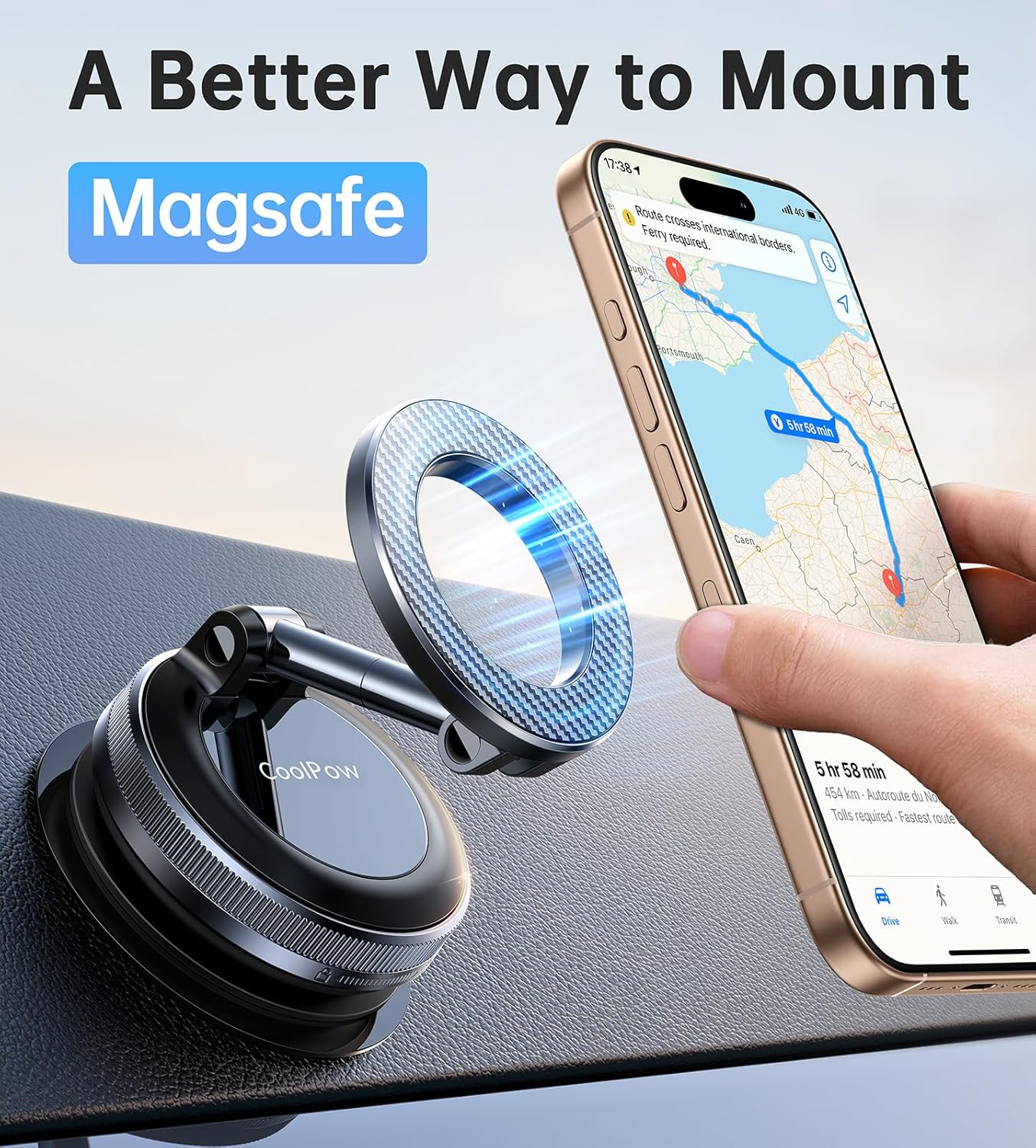 Magnetic Car Car Accessories Phone Holder Mount with Vacuum Suction, Carbon NEW - Image 8