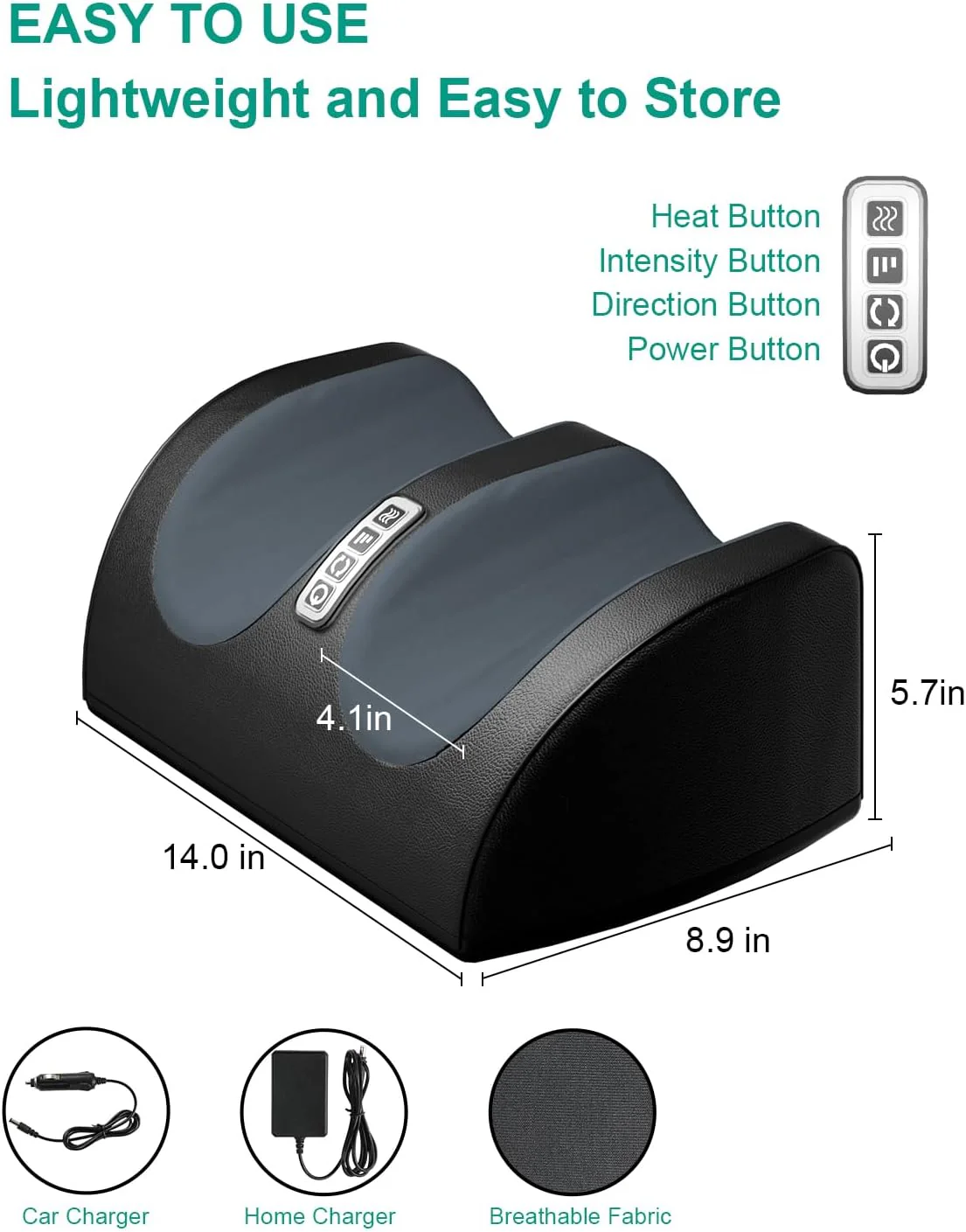 Shiatsu Foot Massager Machine with Heat, Massage Rollers & Soothing DEMO - Image 4