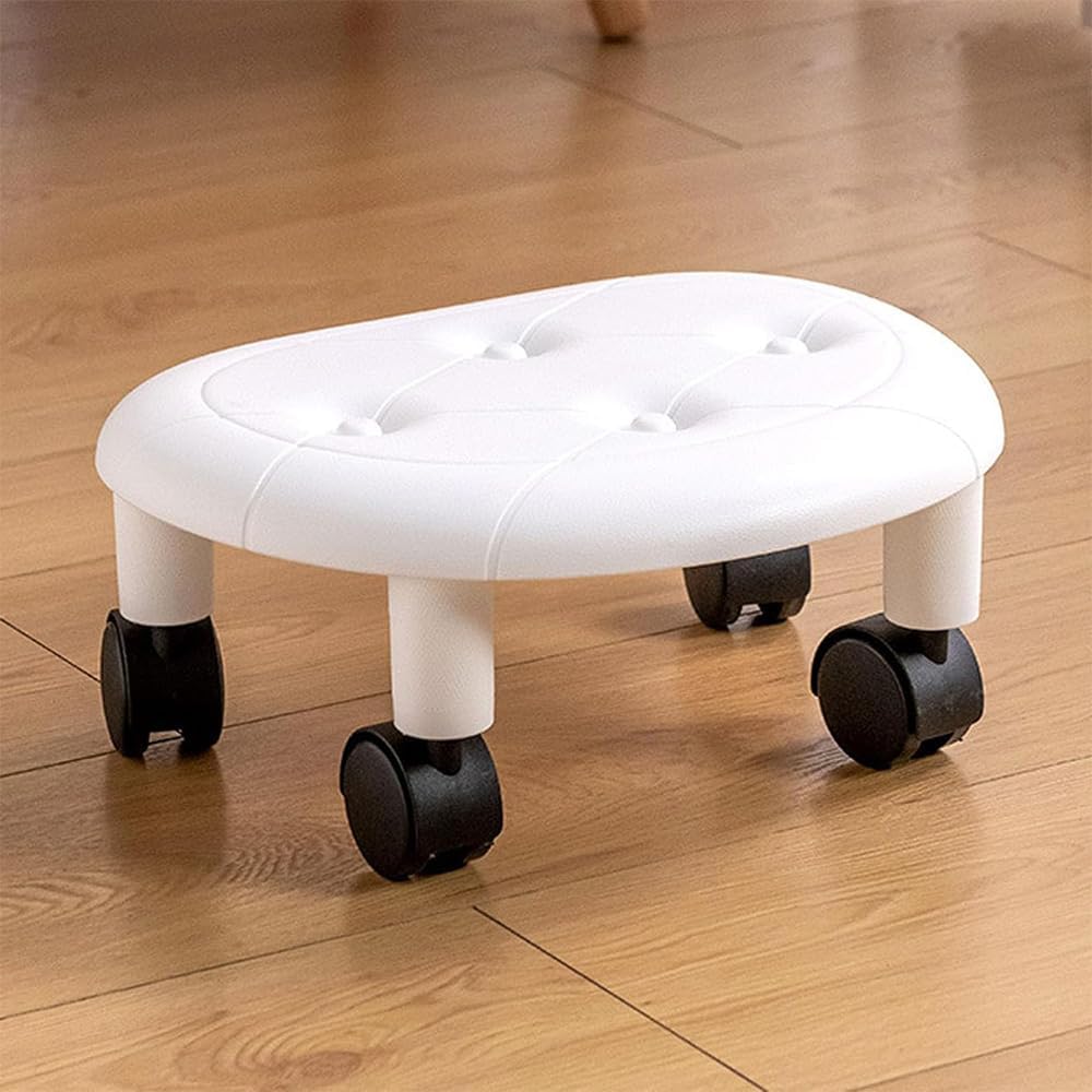 Versatile White Stools Swivel Stool - Lightweight Multipurpose Seating DEMO - Image 2