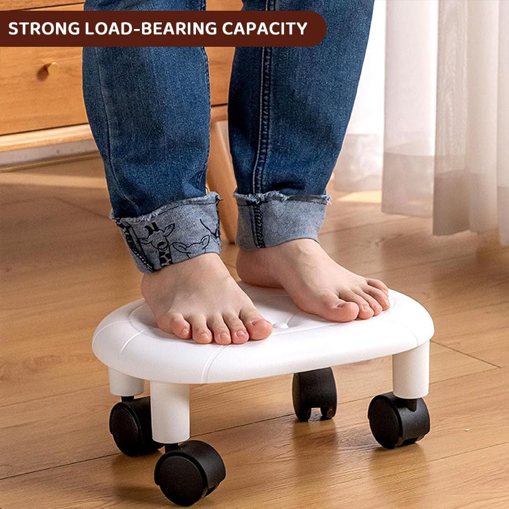Versatile White Stools Swivel Stool - Lightweight Multipurpose Seating DEMO - Image 4