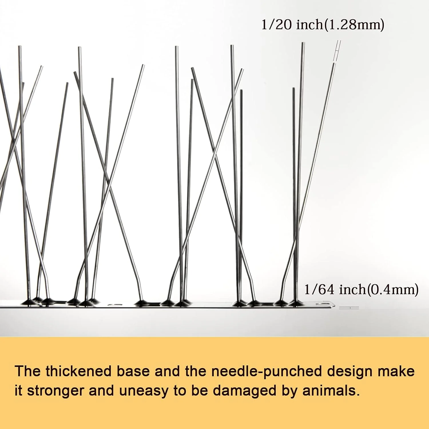 OFFO Stainless Steel Bird Deterrent Spikes for Backyard Wildlife Protection NEW - Image 2
