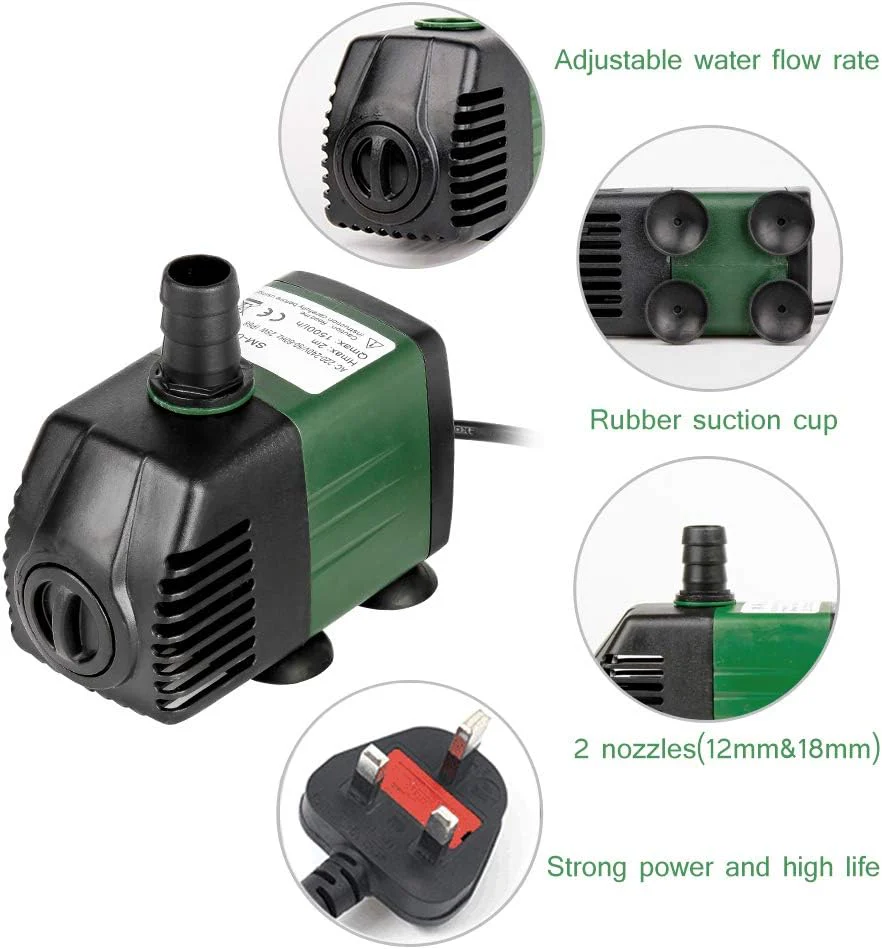 Homvik Submersible Water Pump 1500L/H 25W for Fountain Aquarium Pond Garden DEMO - Image 2
