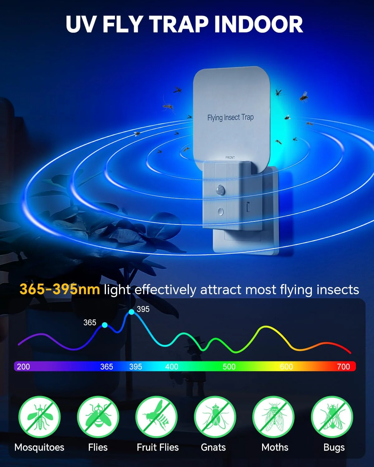 Automatic White Traps Fruit Fly Trap with Night Light for Effective Pest NEW - Image 2
