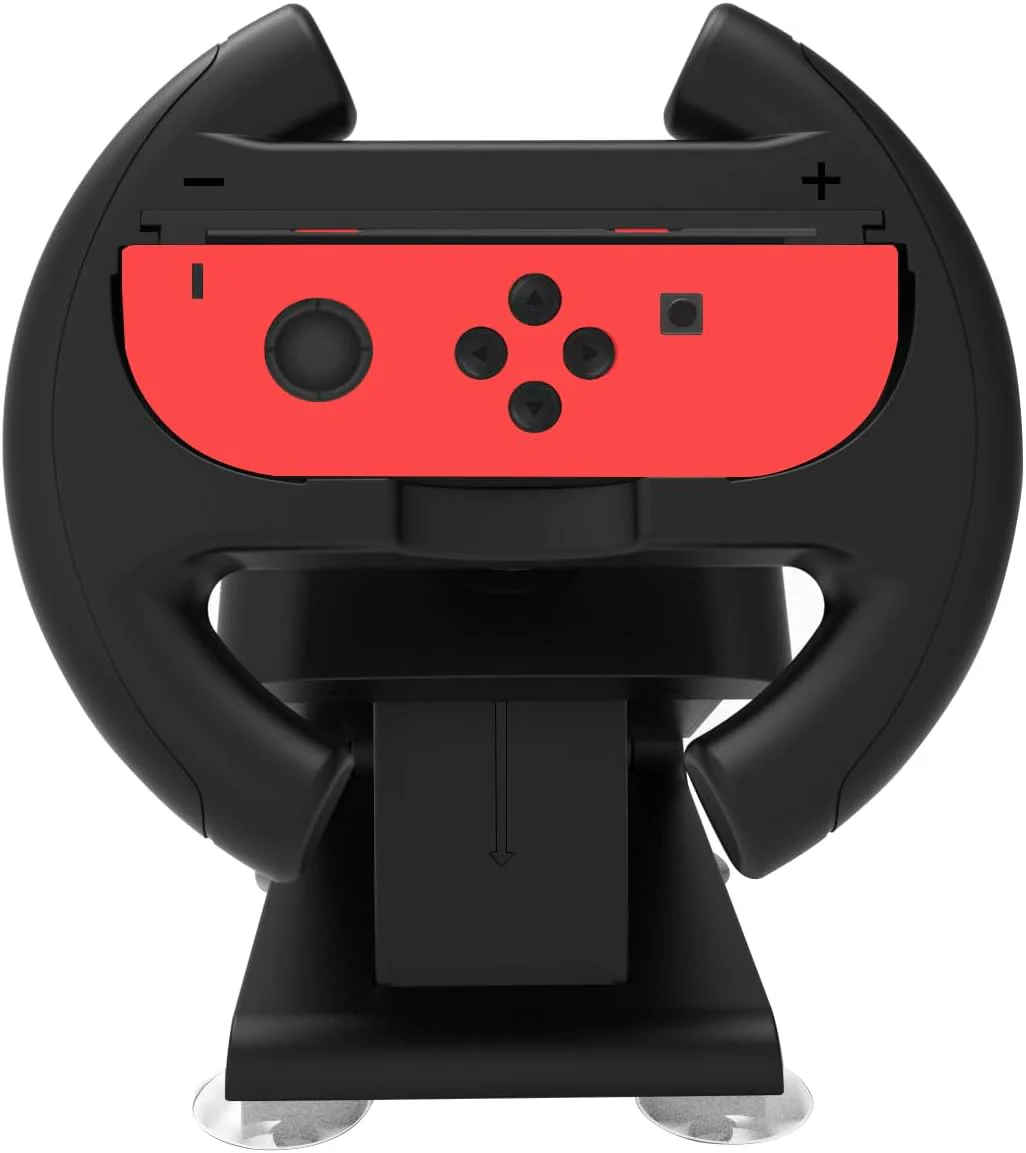 Black Racing Steering Wheel Controller for Nintendo Switch Gaming NEW - Image 3