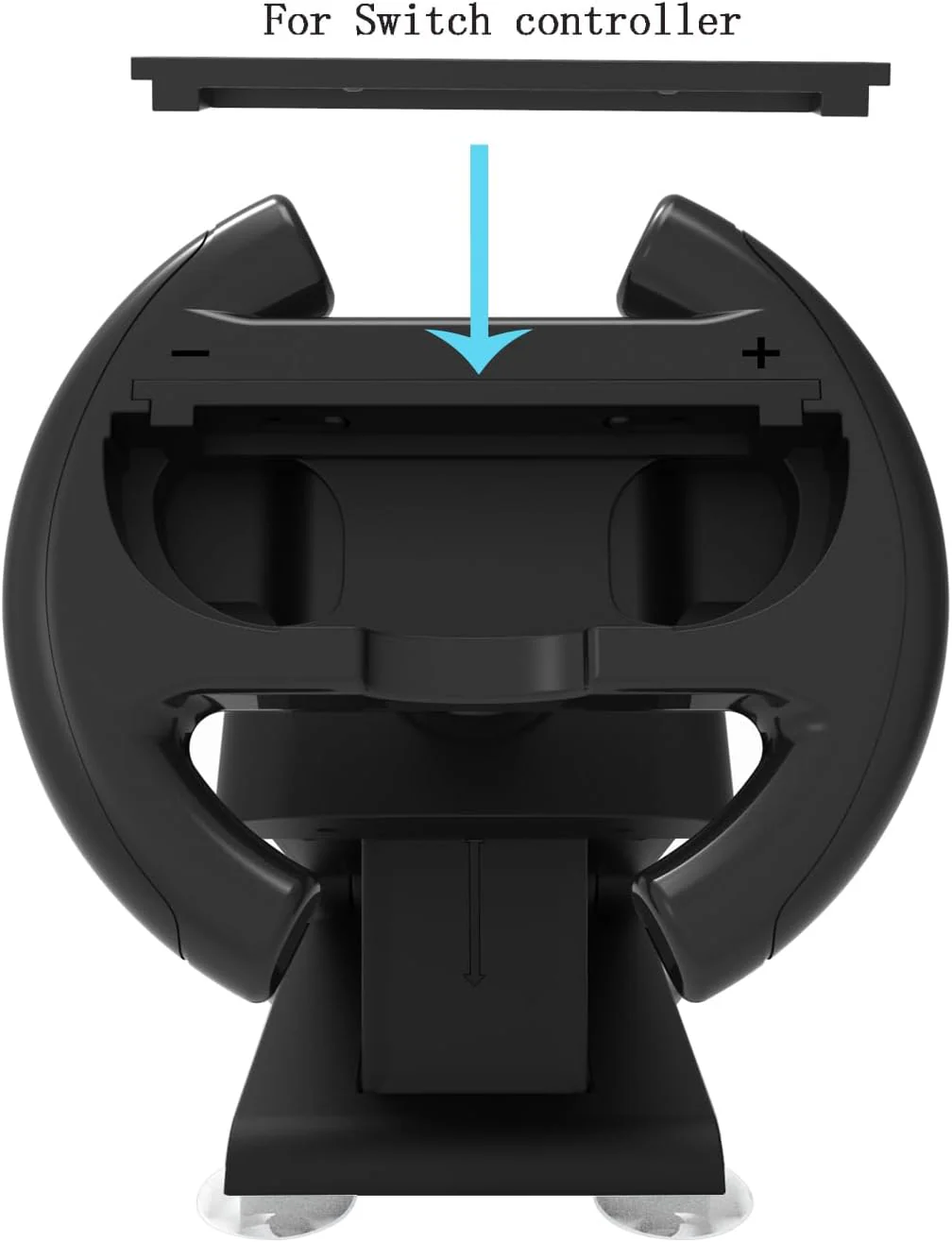 Black Racing Steering Wheel Controller for Nintendo Switch Gaming NEW - Image 5