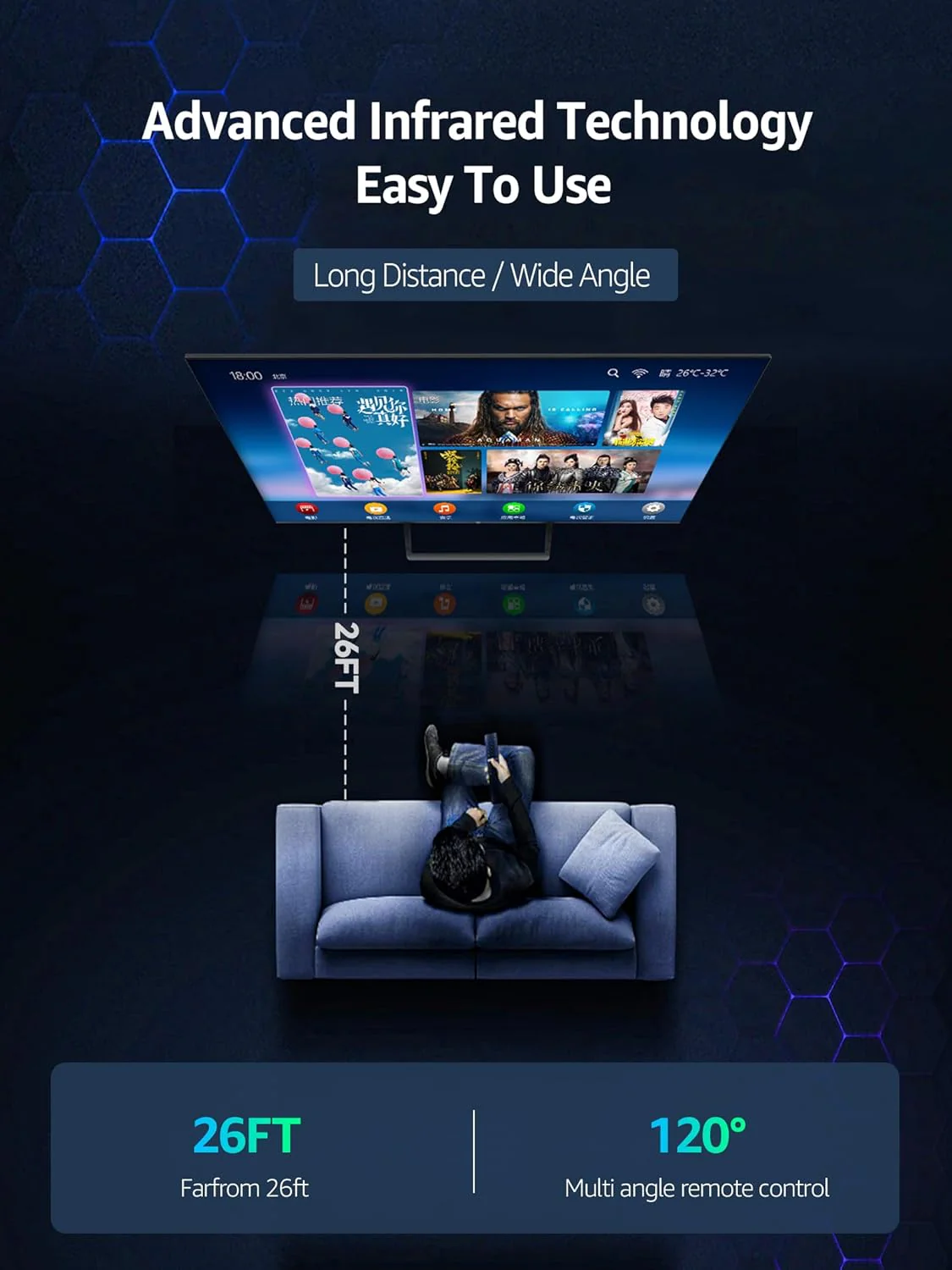 PZL Replacement Voice Remote Control for LG UHD OLED Smart TVs in Black NEW - Image 7