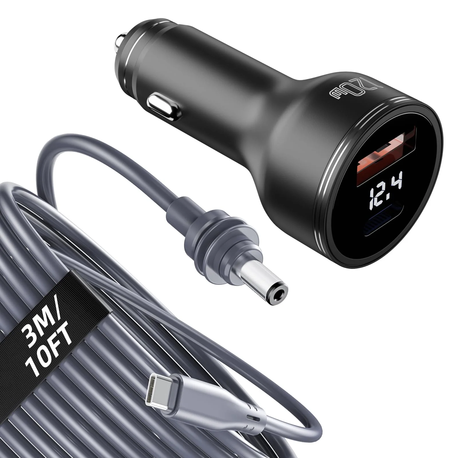 daboot USB Charging Cables with A and T Ports, Plastic Adapter, 2-Pack NEW