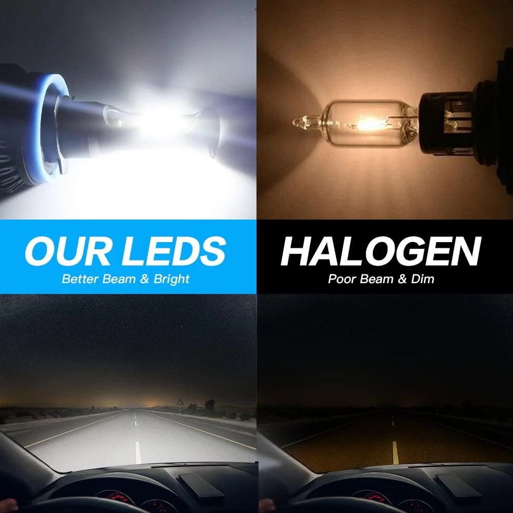 NIGHTEYE H11 LED Headlight Bulbs - 200% Brighter 9000LM 72W Cool White NEW - Image 9