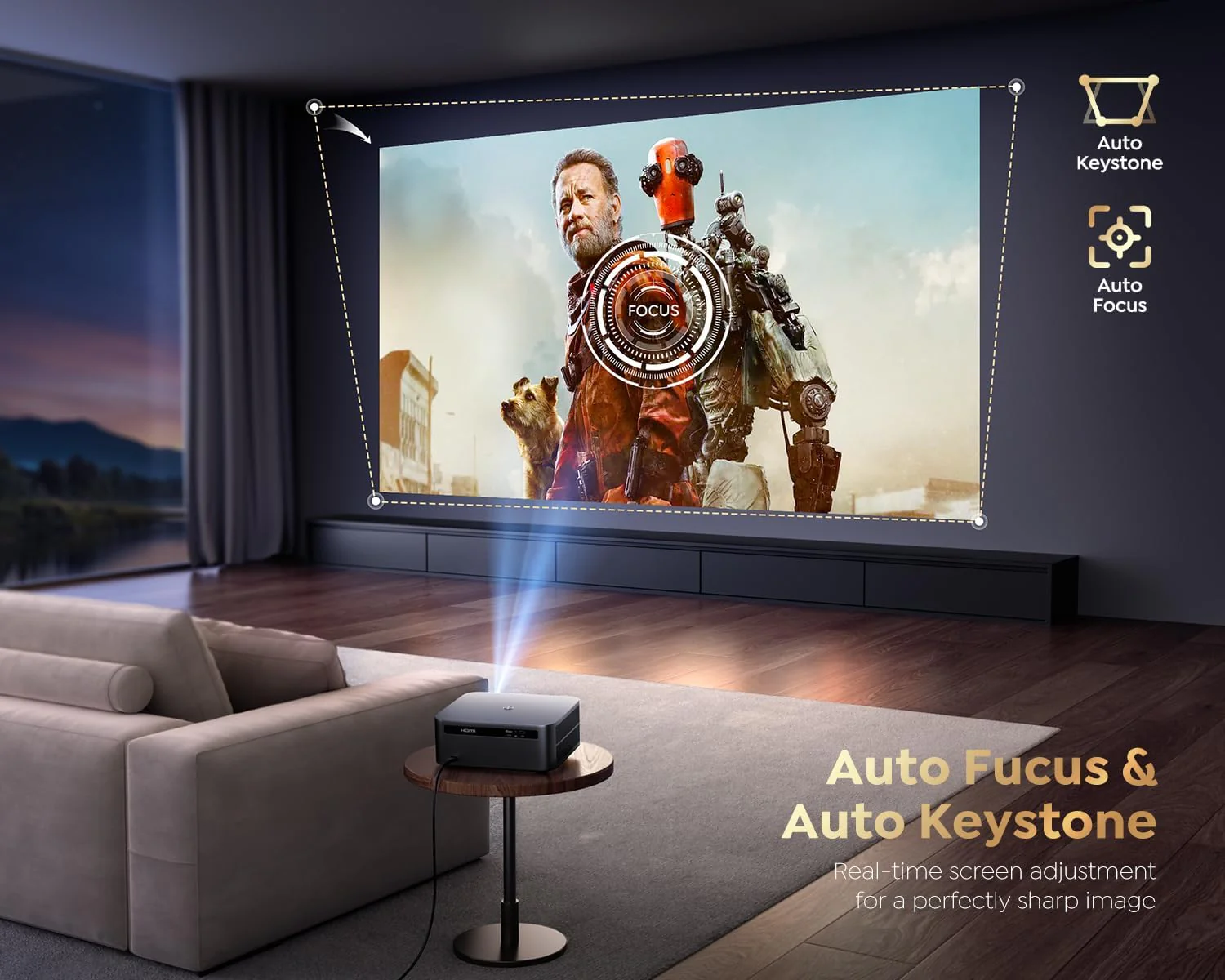 PUTRIMS 4K Projectors Projector with Google TV Streaming Wireless Voice Control - Image 4