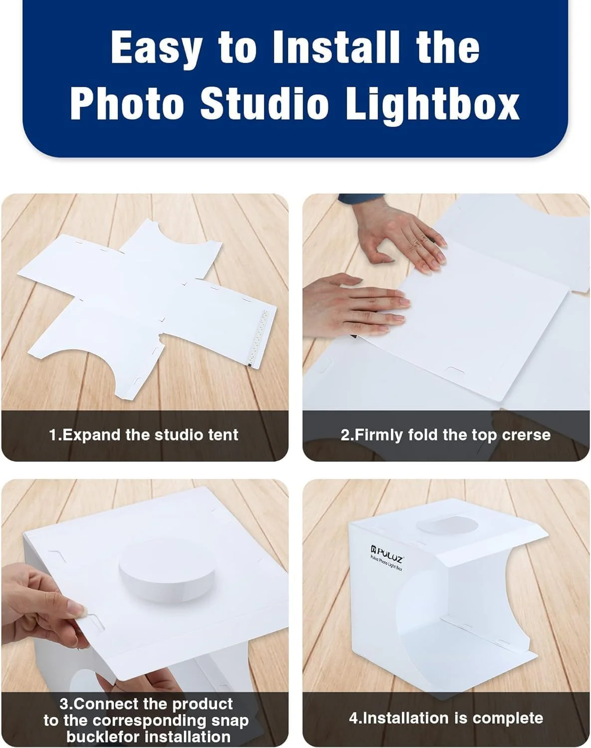 PULUZ 20cm Folding Photo Background Tent White Shooting Light Accessories NEW - Image 7