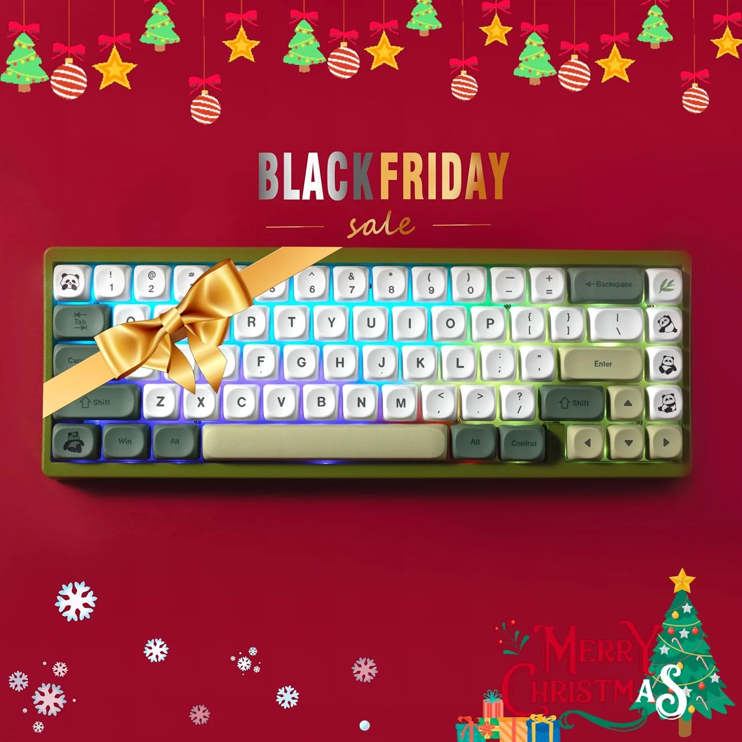 VXV Green Profile Matcha Panda PBT Dye-Sublimated Keycaps Set, 143-Key NEW - Image 4