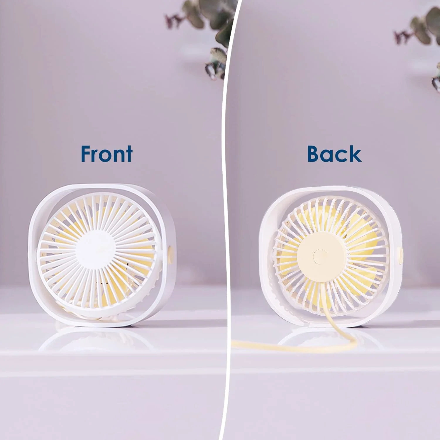 Simpeak Small USB Fans White USB Desk Fan - Quiet Portable Cooling for Home NEW - Image 6