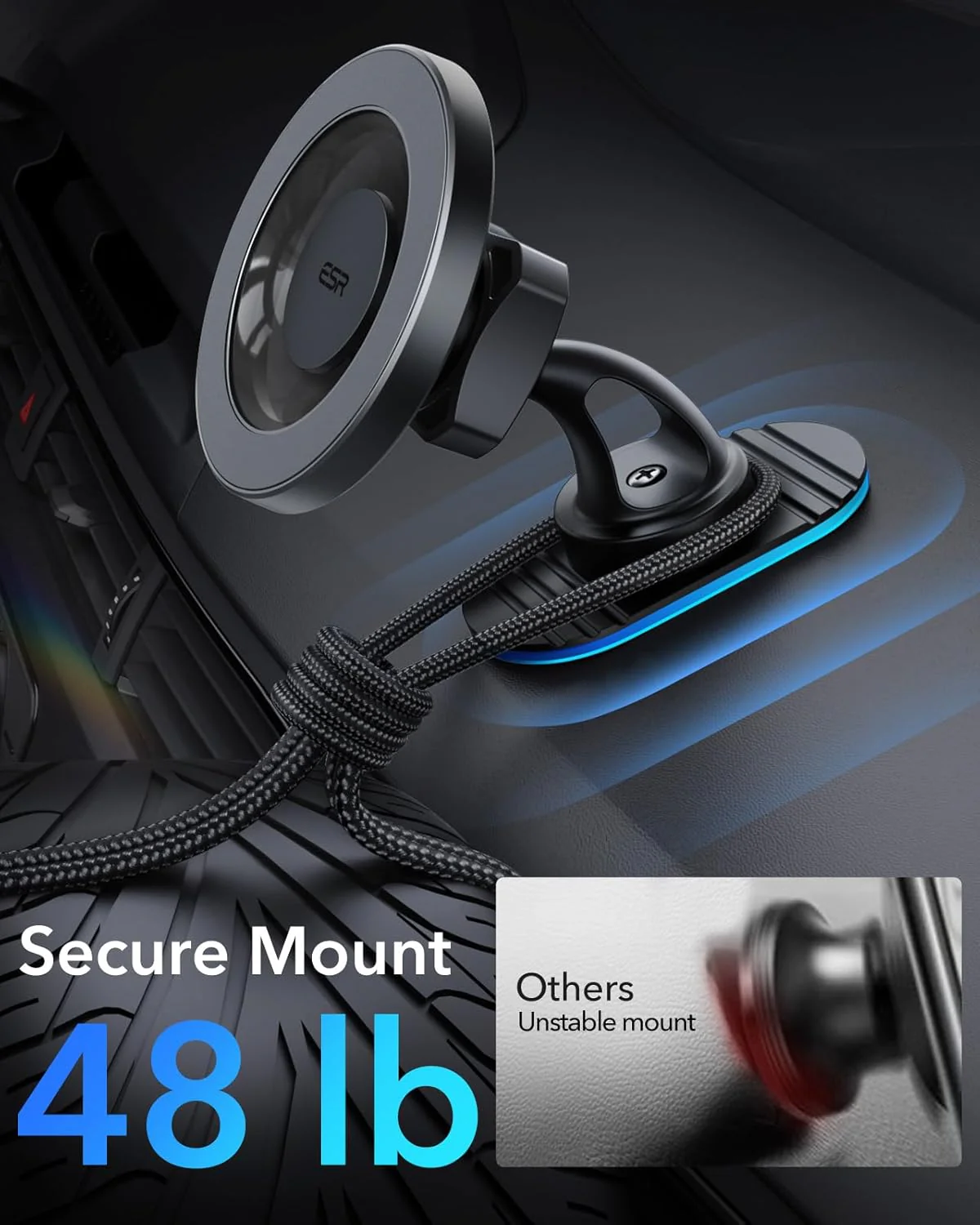 ESR Magnetic Car Phone Holder for Air Vent - Secure Automobile Accessories DEMO - Image 7