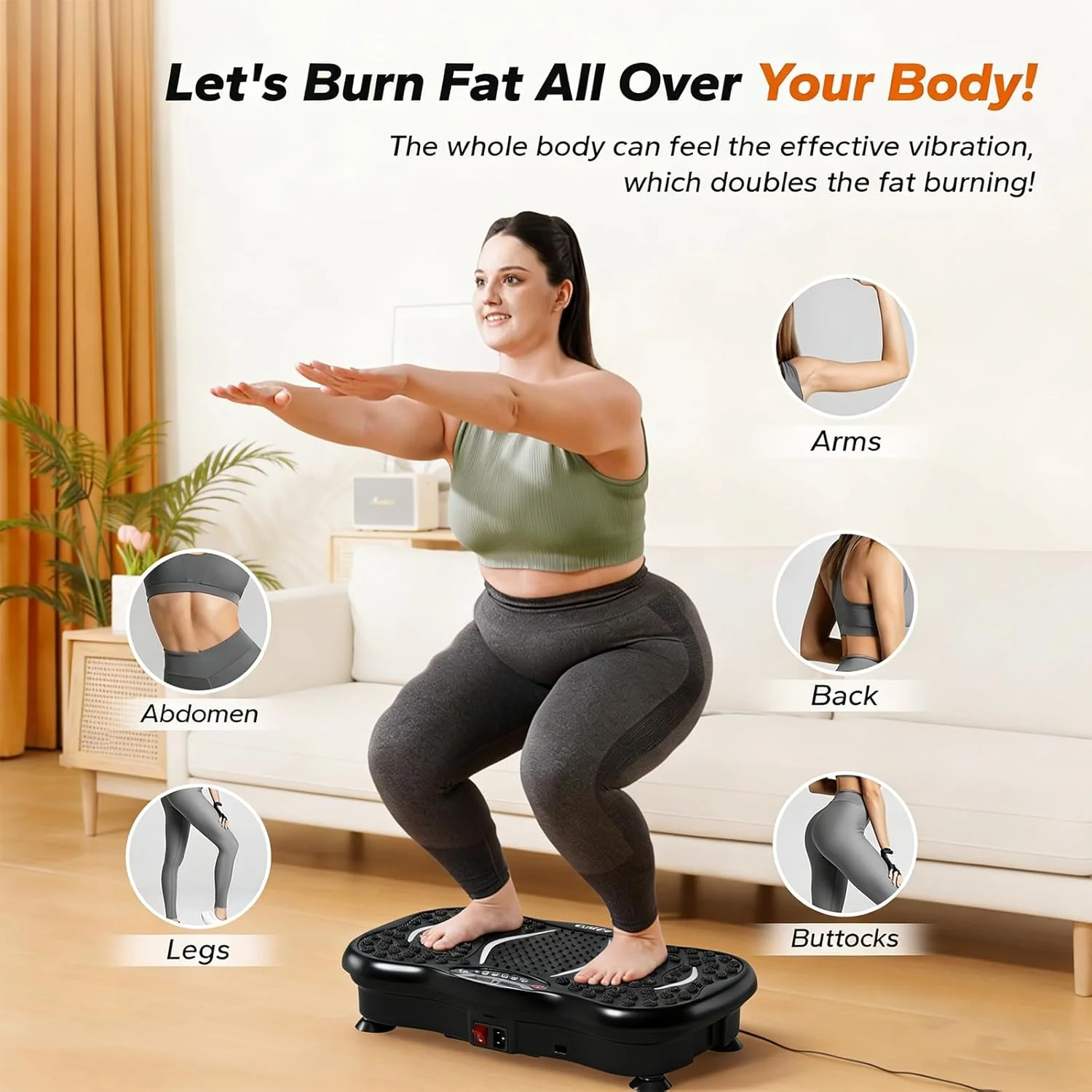 PORIYA Vibration Platform Machine with 99 Speed Levels and Remote Control DEMO - Image 4
