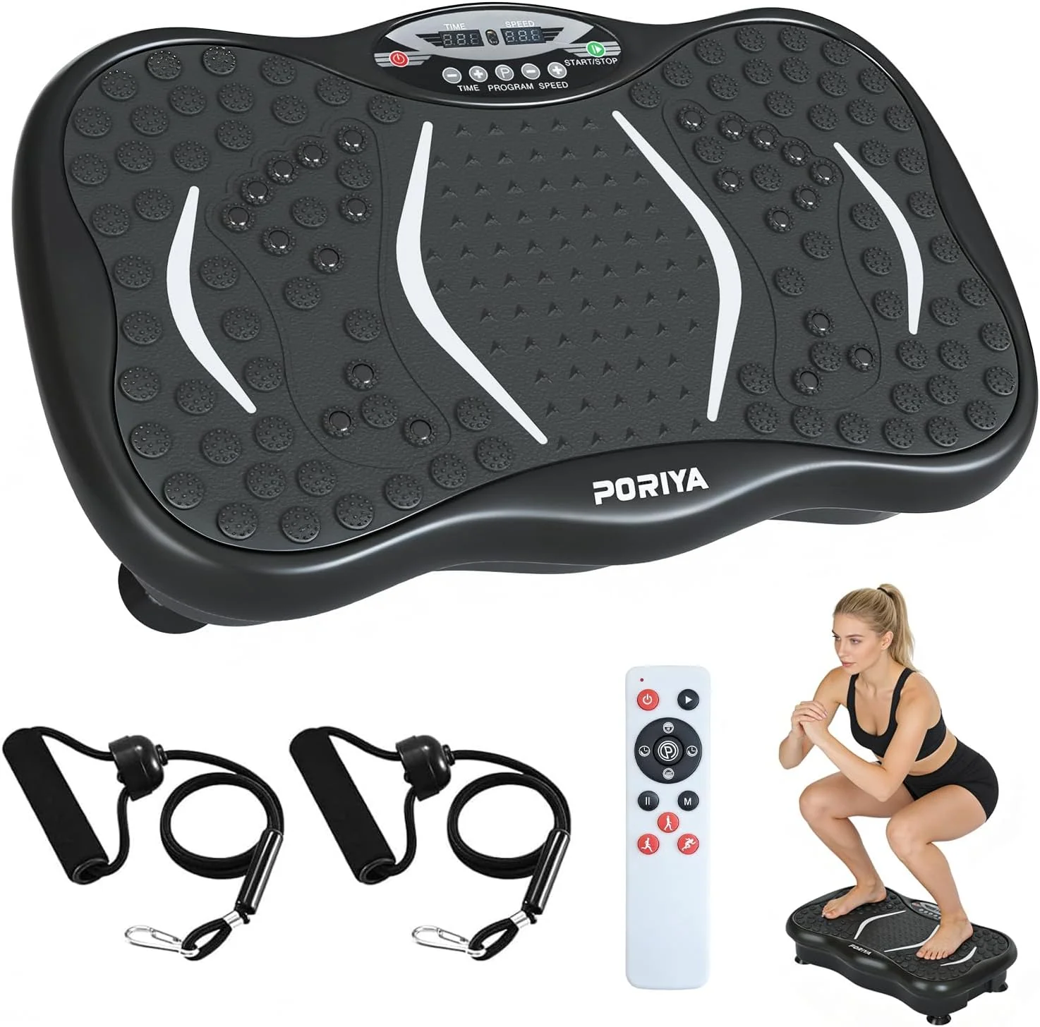 PORIYA Vibration Platform Machine with 99 Speed Levels and Remote Control DEMO - Image 7