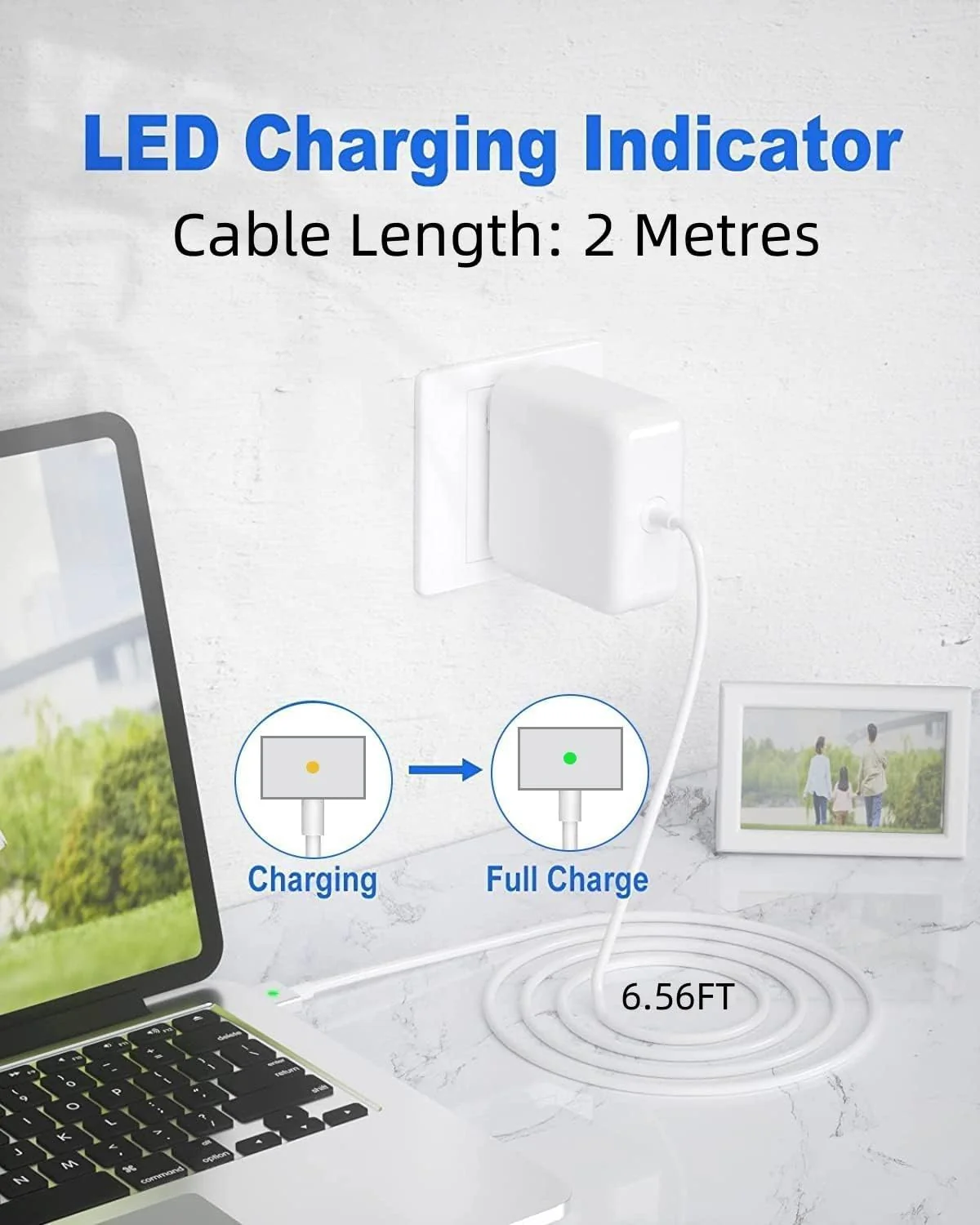 85W Magnetic T-Tip White Laptop Charger for MacBook Pro NEW - Image 3