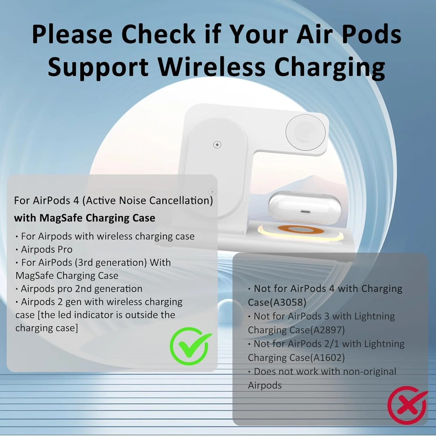 3-in-1 Foldable Fast Wireless Charging Station for Smartphones, White DEMO - Image 3