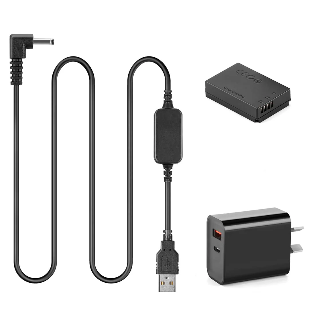 Raeisusp USB Cable Battery Charger for Canon EOS M Mirrorless Cameras Black NEW