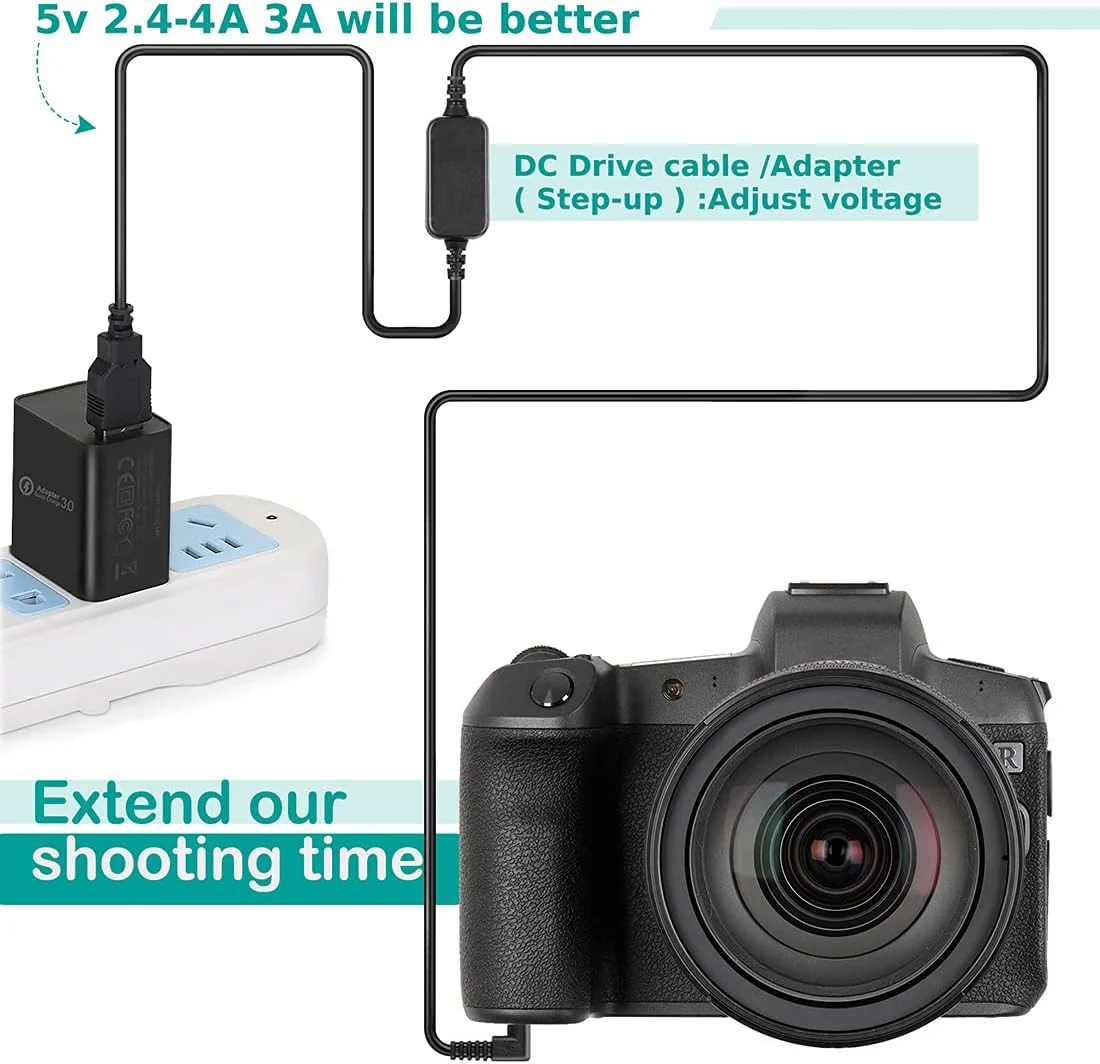 Raeisusp USB Cable Battery Charger for Canon EOS M Mirrorless Cameras Black NEW - Image 6