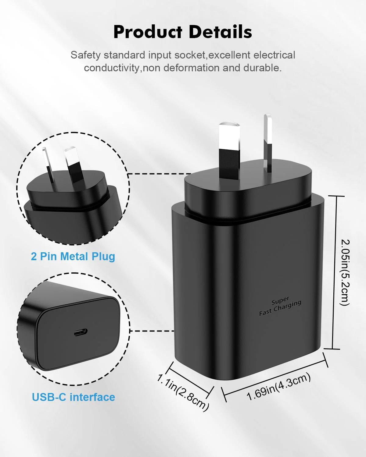 Super Fast Mains Chargers USB-C Charger for Samsung Galaxy - Black 2M/6.6Ft NEW - Image 6