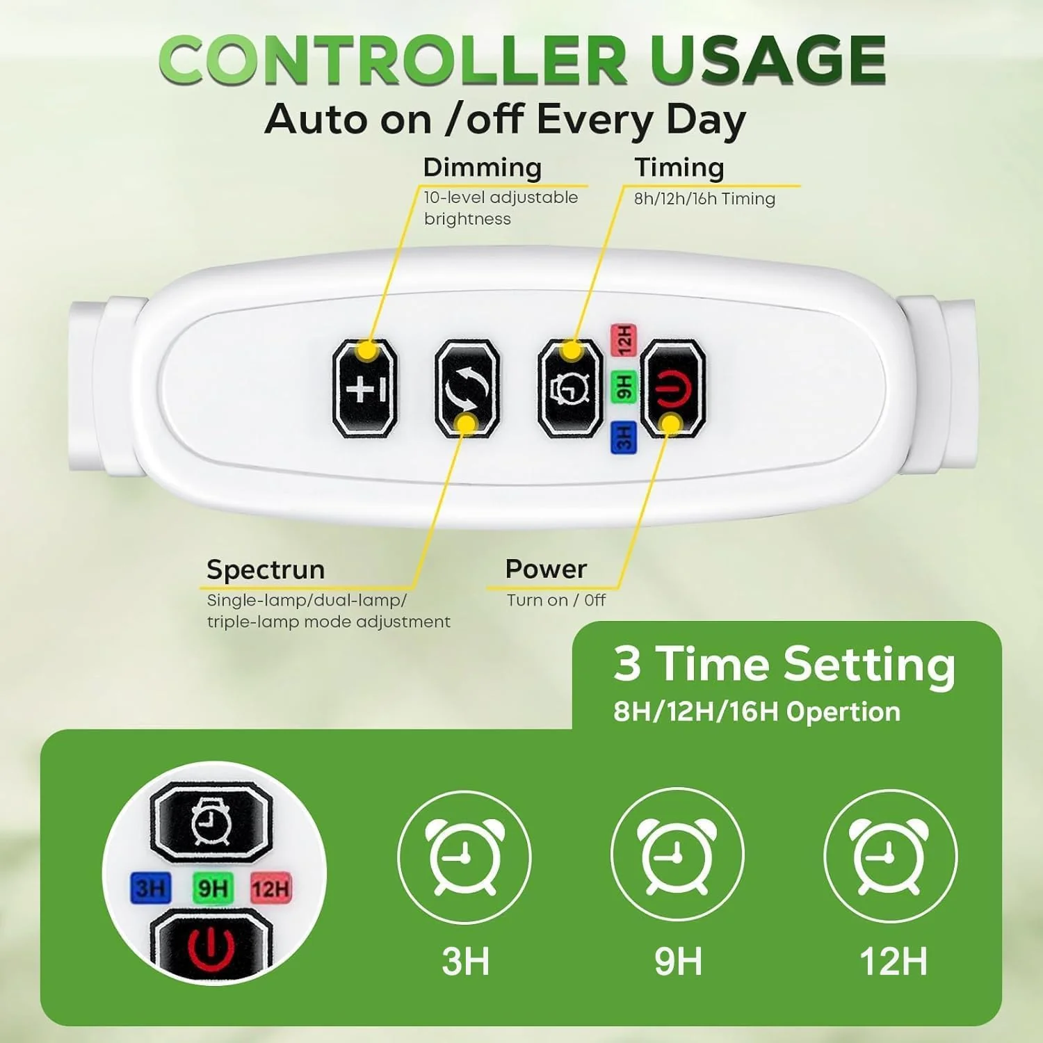 Adjustable Full Growing Lamps Spectrum LED Grow Light for Indoor Plants - DEMO - Image 3