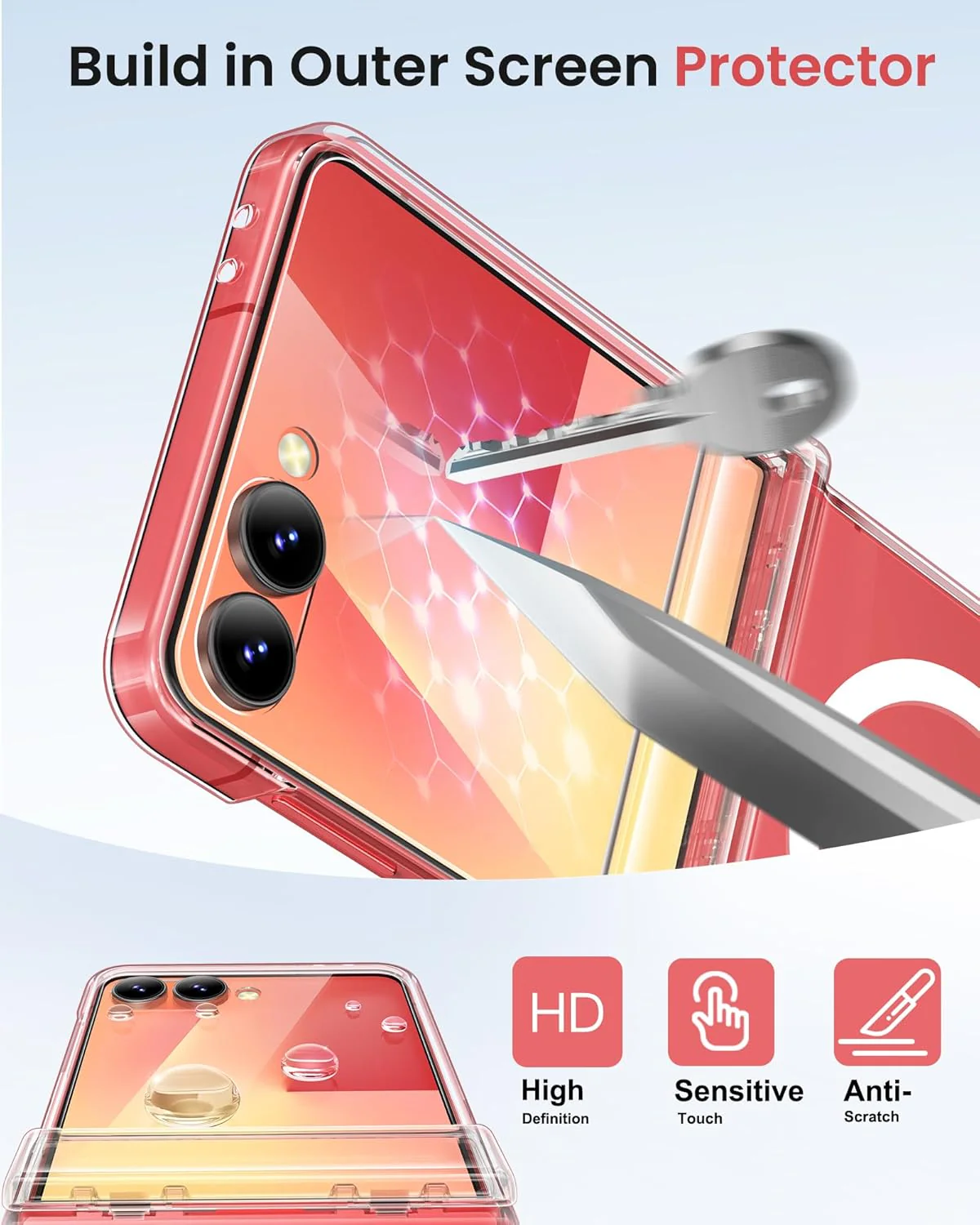 Clear Polycarbonate Silicone Phone Case for Samsung Galaxy Z Flip 7 NEW - Image 5