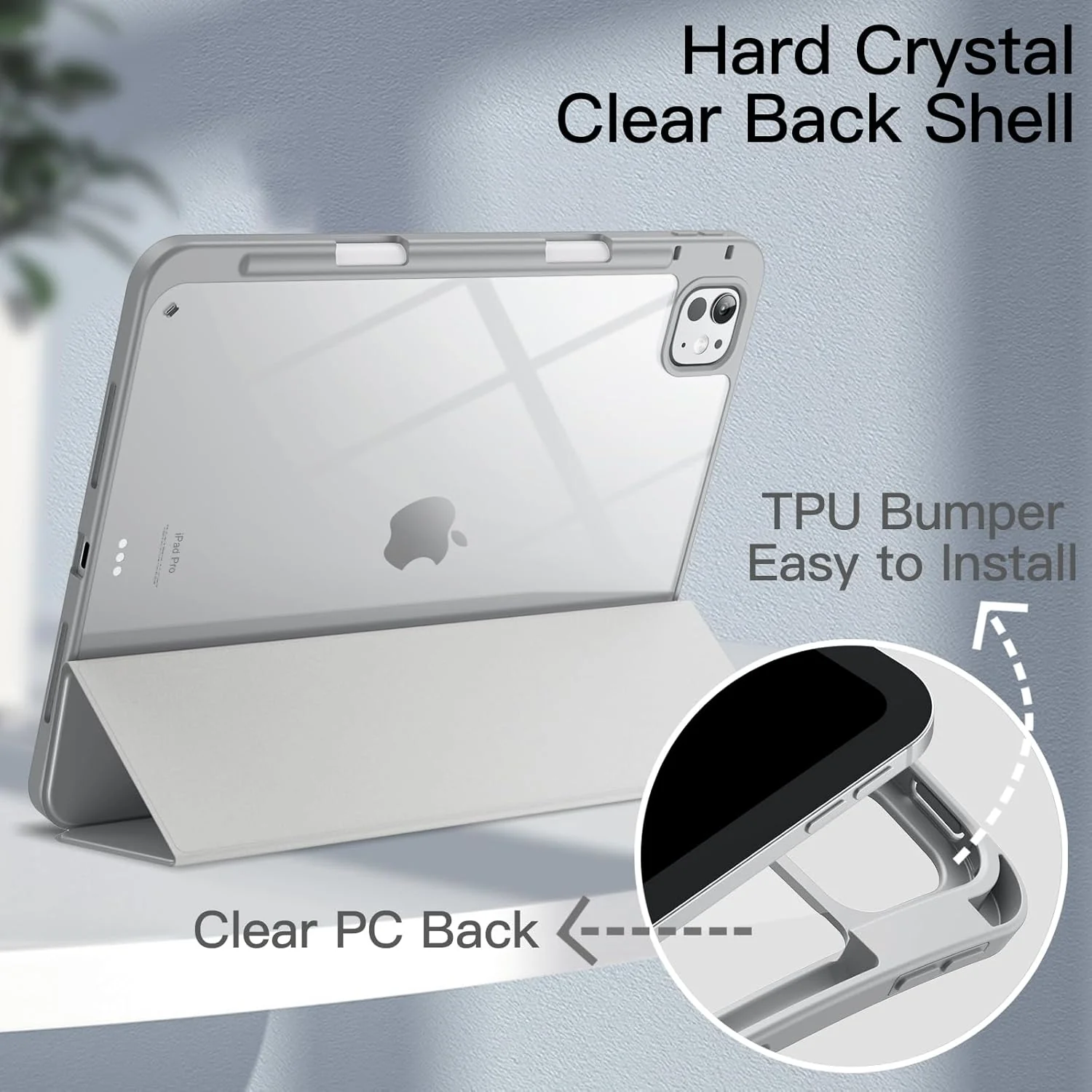 JETech Silver Tablet Case for iPad Pro 11-Inch 5th & 6th Generation Size DEMO - Image 3