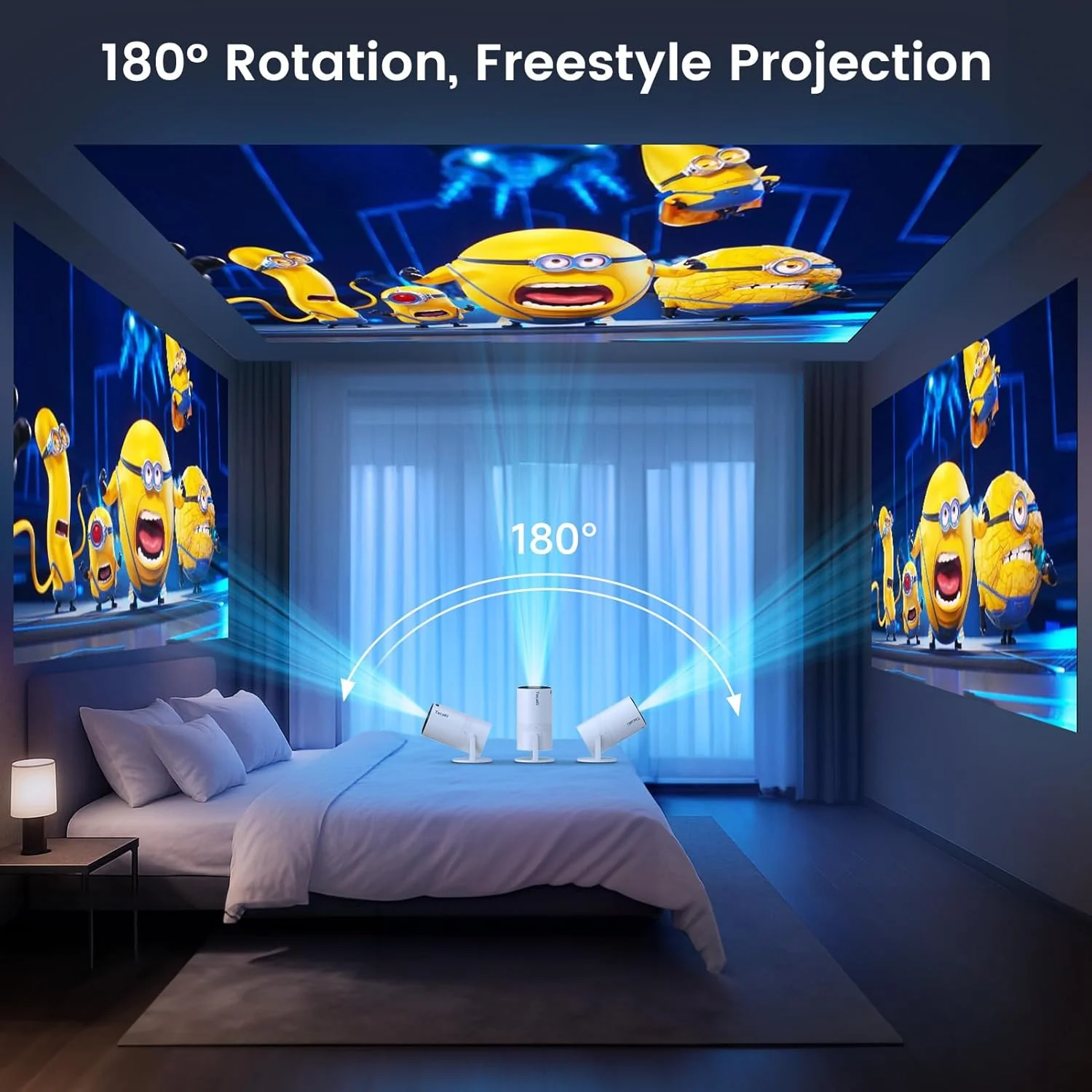 Tecaki 1080P Projectors Portable Projector with WiFi and Two-Way Connectivity - Image 3