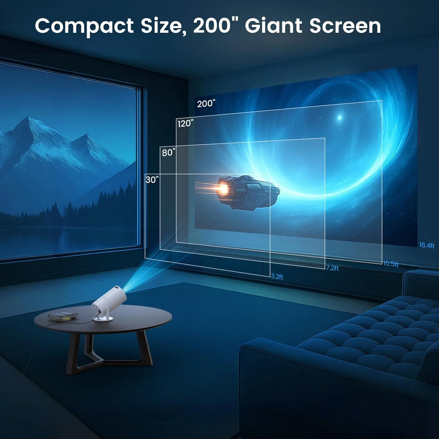 Tecaki 1080P Projectors Portable Projector with WiFi and Two-Way Connectivity - Image 4