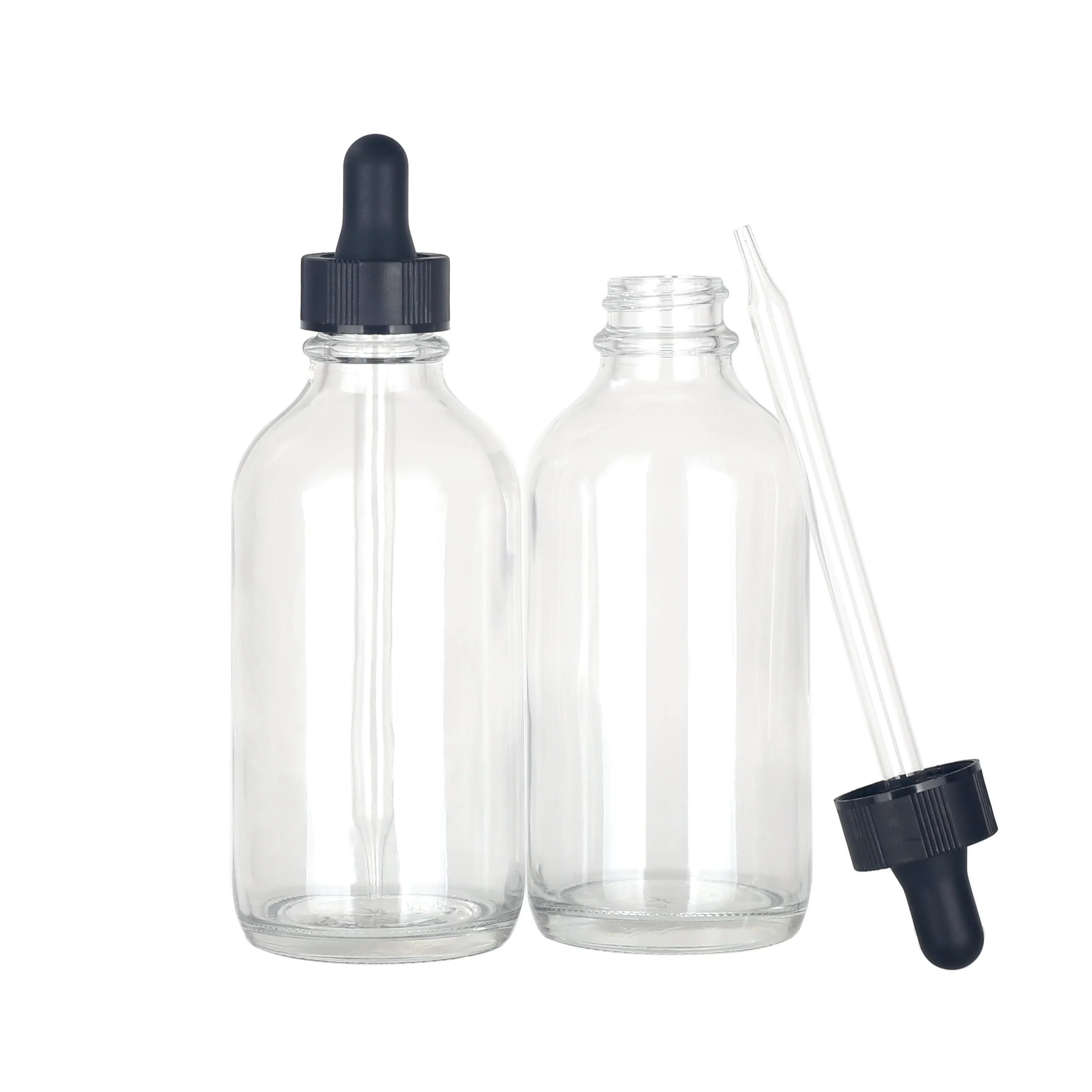 Magic Season 120ml Clear Glass Dropper Bottles, Pack of 2, Cosmetic NEW