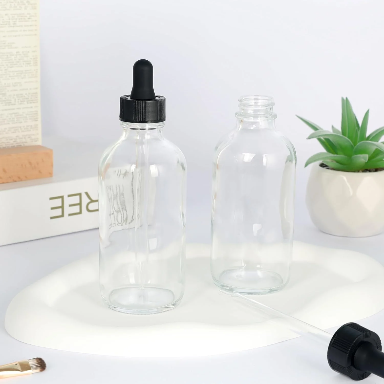 Magic Season 120ml Clear Glass Dropper Bottles, Pack of 2, Cosmetic NEW - Image 4