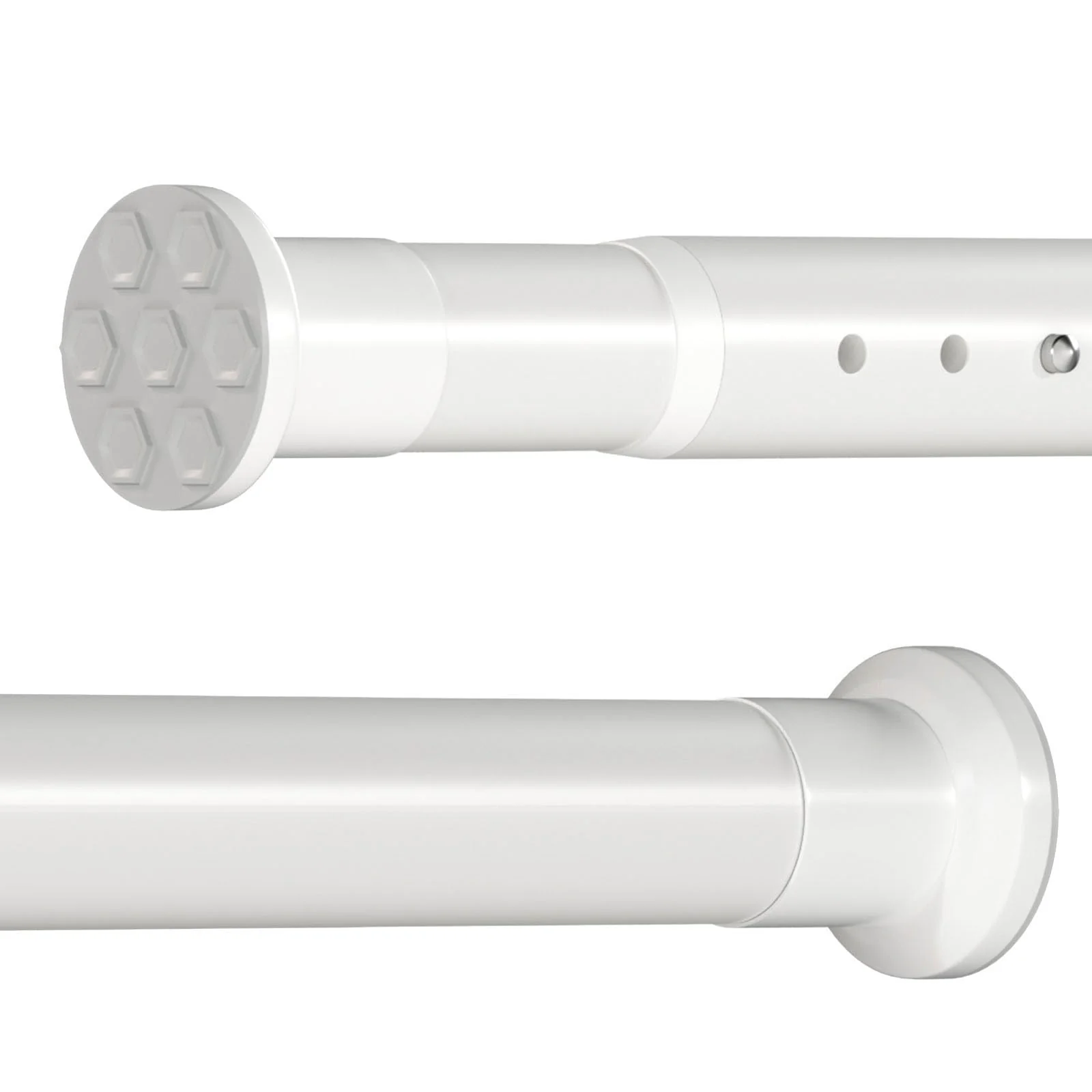 Oxdigi Adjustable Tension Shower Curtain Rod 27.6"-43.3" White Home NEW