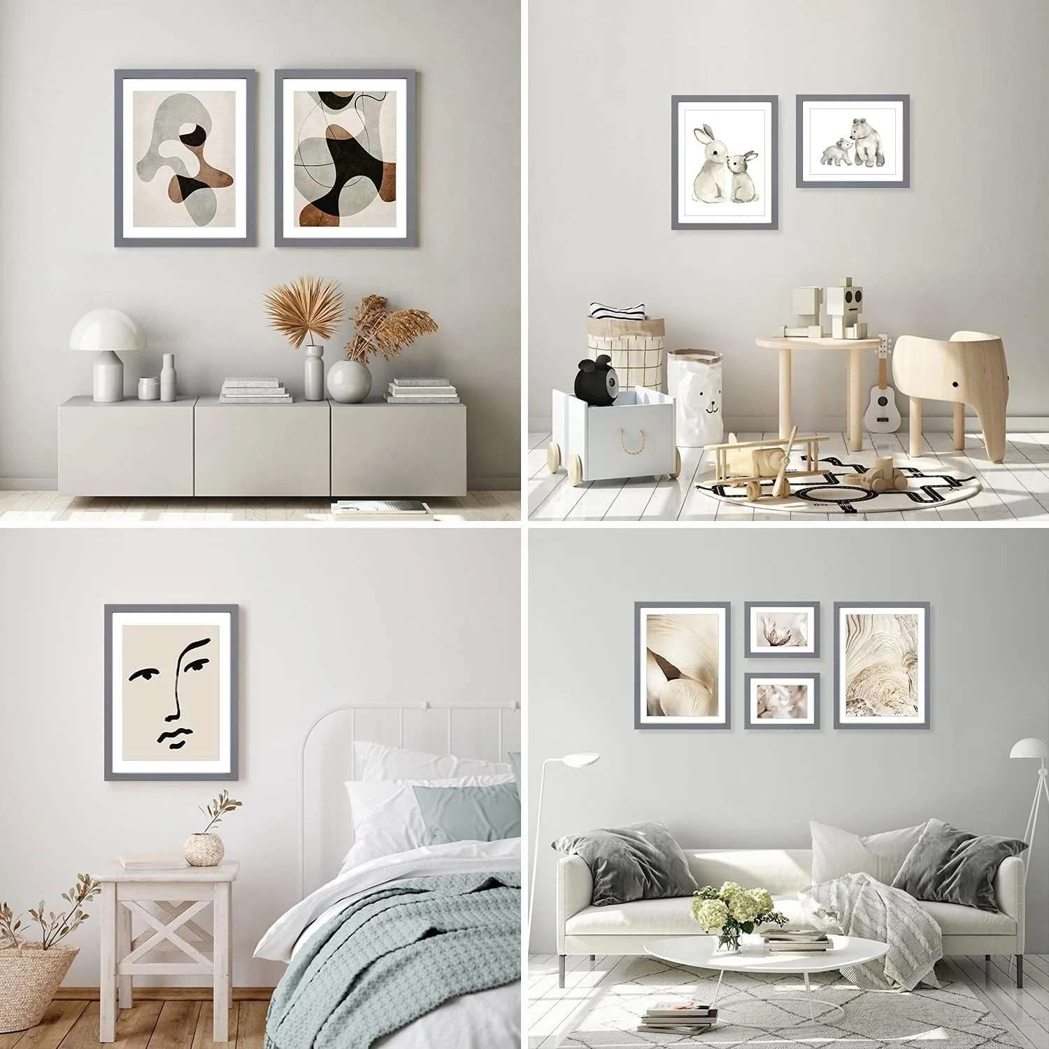 Black A4 Photo Frame Set of 2 with 4 Mats for Wall & Tabletop Decor Size A4 NEW - Image 2