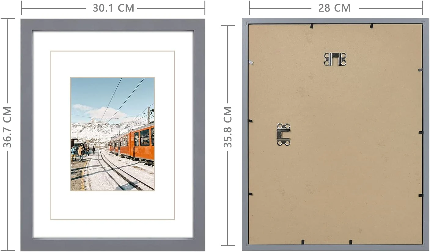 Black A4 Photo Frame Set of 2 with 4 Mats for Wall & Tabletop Decor Size A4 NEW - Image 7