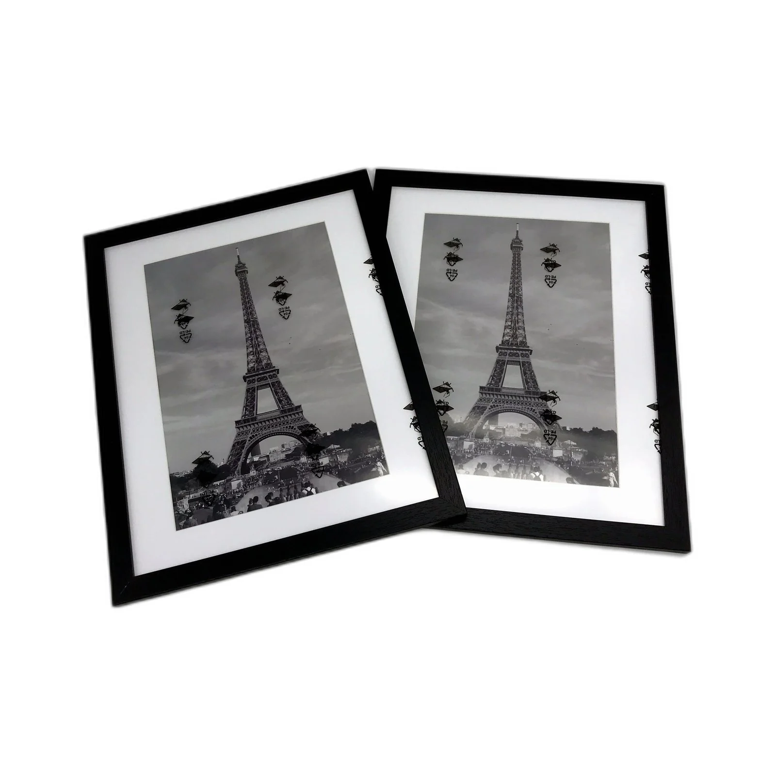 Black A4 Photo Frame Set of 2 with 4 Mats for Wall & Tabletop Decor Size A4 NEW - Image 8