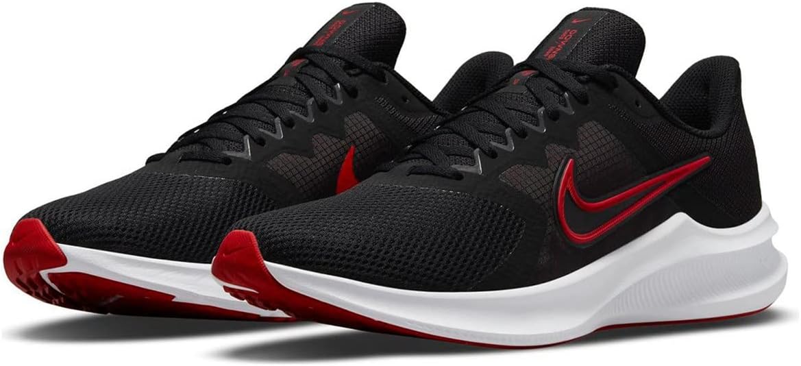 Nike Downshifter 11 Trainers Running Shoes Black University Red Mens US 8 NEW - Image 5