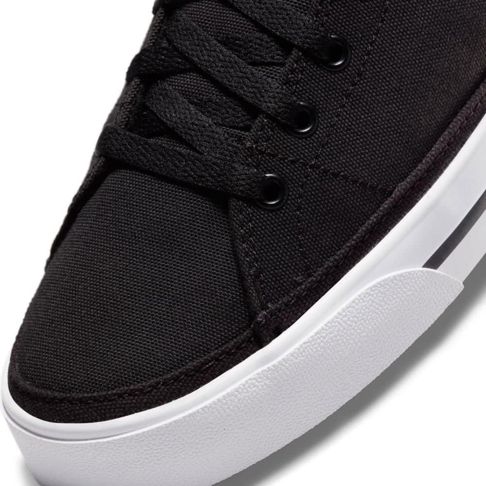 Nike Court Legacy Canvas Mid Black White Team Orange Trainers Youth US 8 NEW - Image 8