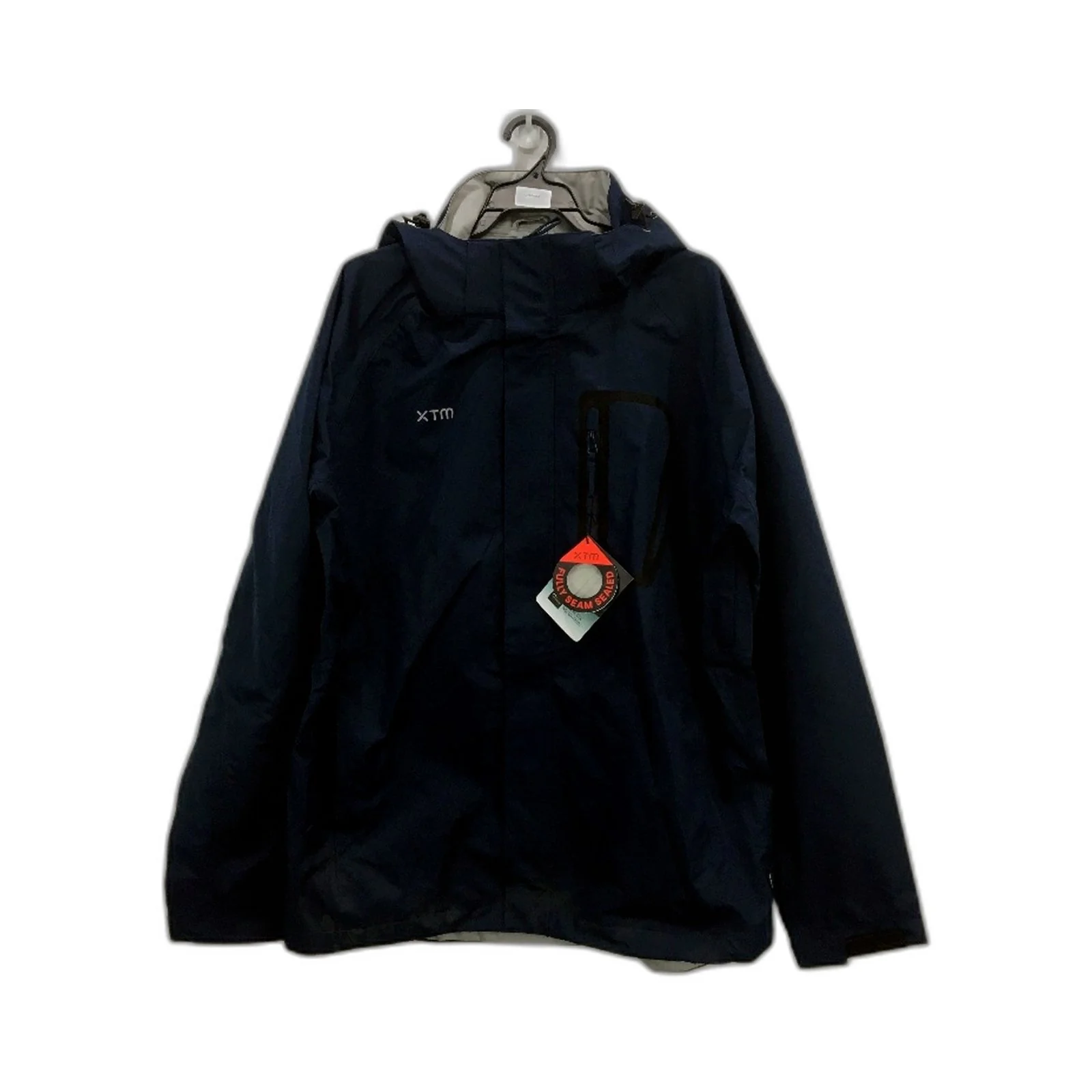 XTM Navy Kakadu Seam Sealed Waterproof Rain Jacket Hooded Coat Mens Size M NEW
